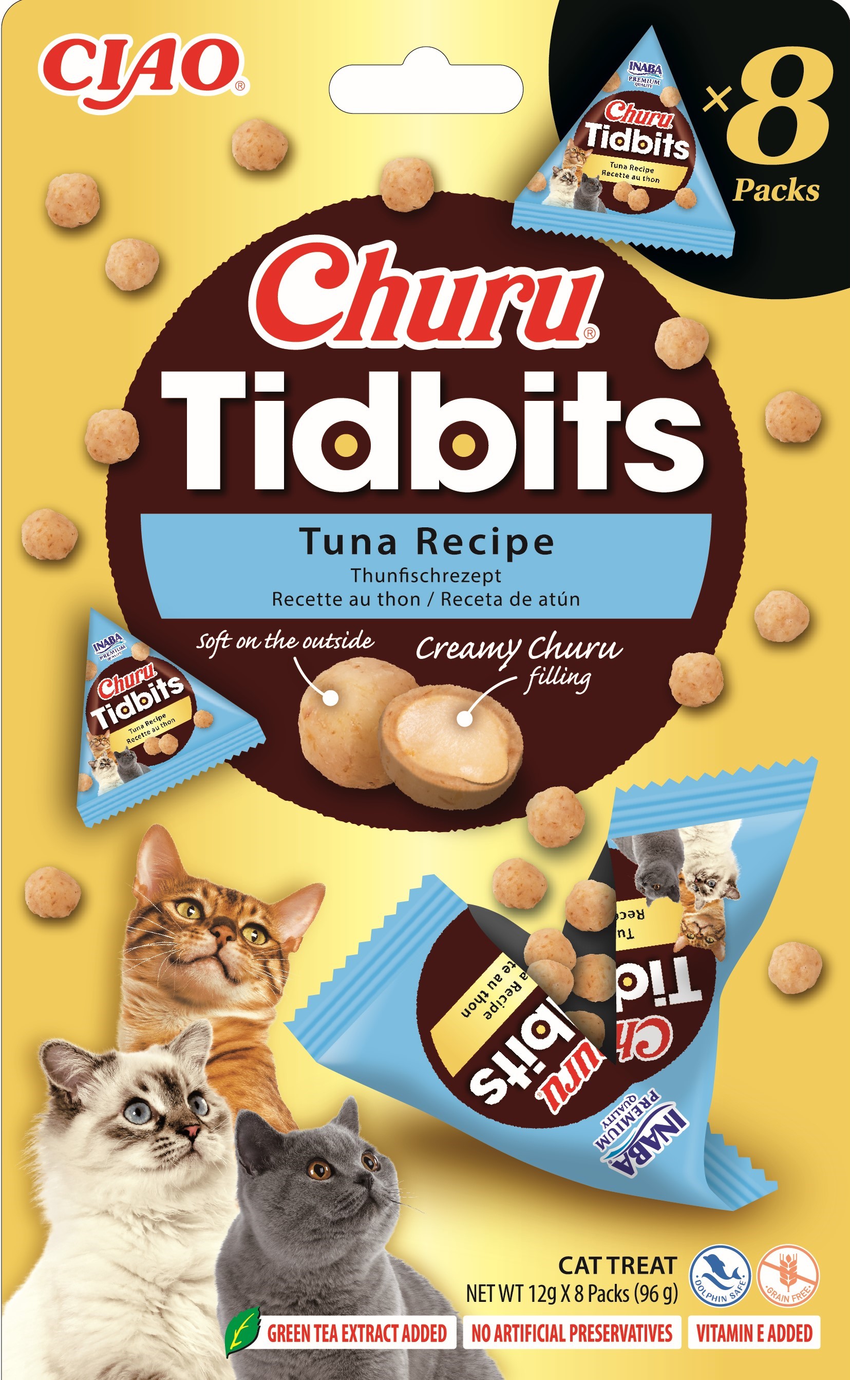 Inaba Cat Churu Tidbits 8P Tuna Recipe 96g (8x12g)