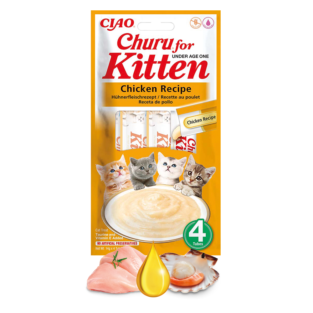 Inaba Cat Churu Kitten Chicken 4x14g (56g)