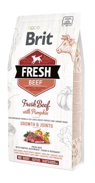 Brit Fresh Puppy Large Growth & Joints, wołowina i dynia, 2,5 kg Wspierająca rozwój mięśni i stawów karma dla szczeniąt i psów młodych dużych ras Brit Fresh Puppy Large Growth & Joints, wołowina i dynia, 2,5 kg Wspierająca rozwój mięśni i stawów karma dla szczeniąt i psów młodych dużych ras