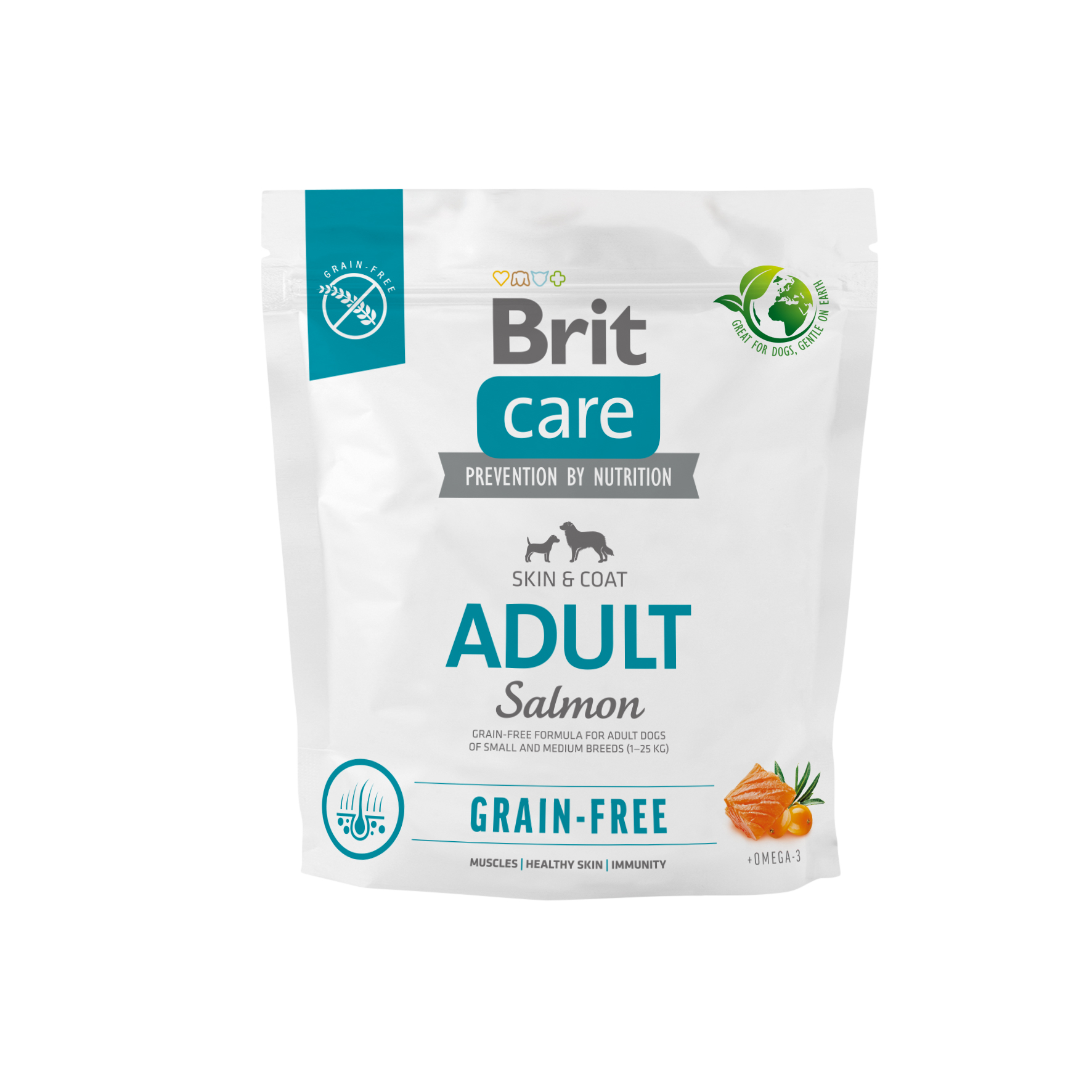 Brit Care Dog Grain-Free Adult Small & Medium, łosoś i ziemniaki, 1 kg Bezzbożowa karma dla dorosłych psów małych i średnich ras