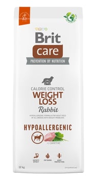 Brit Care Dog Hypoallergenic Weight Loss, królik i ryż, 12 kg Hipoalergiczna karma dla dorosłych psów wszystkich ras z problemami z nadwagą Brit Care Dog Hypoallergenic Weight Loss, królik i ryż, 12 kg Hipoalergiczna karma dla dorosłych psów wszystkich ras z problemami z nadwagą