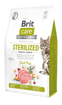 Brit Care Cat Grain-Free Sterilized Immunity, wieprzowina, 2 kg Pełnoporcjowa karma sucha dla dorosłych kotów sterylizowanych Brit Care Cat Grain-Free Sterilized Immunity, wieprzowina, 2 kg Pełnoporcjowa karma sucha dla dorosłych kotów sterylizowanych
