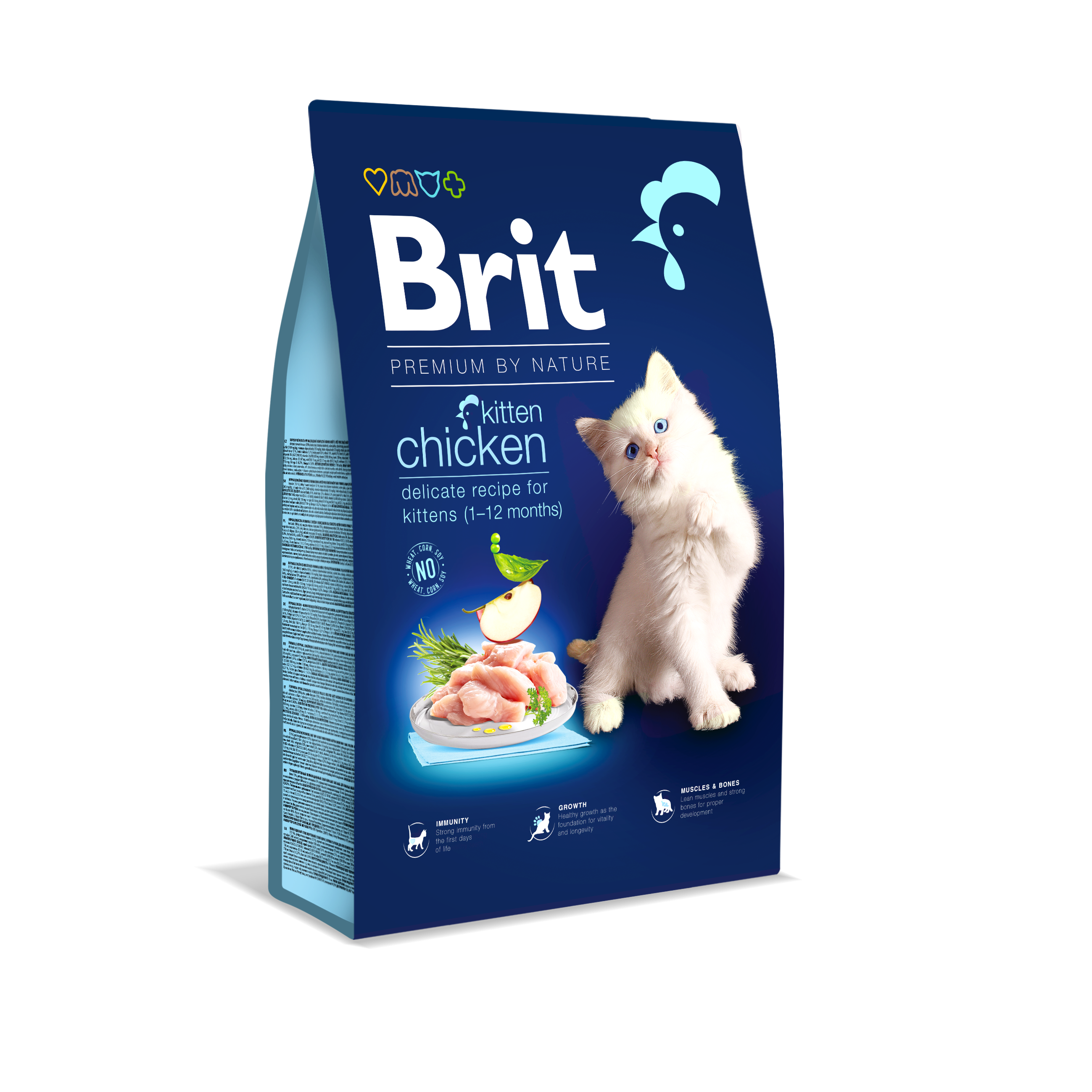 Brit Premium Cat Kitten, kurczak, 8 kg Pełnoporcjowa karma dla kociąt