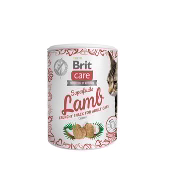 Brit Care Cat Snack Superfruits, jagnięcina i kokos, 100 g Przysmak dla dorosłych kotów Brit Care Cat Snack Superfruits, jagnięcina i kokos, 100 g Przysmak dla dorosłych kotów