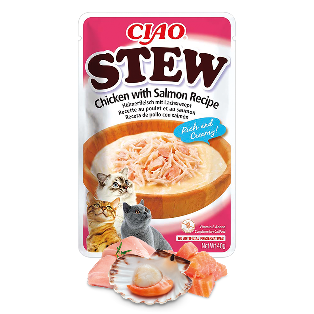 Inaba Ciao Stew Chicken With Salmon Recipe 40g