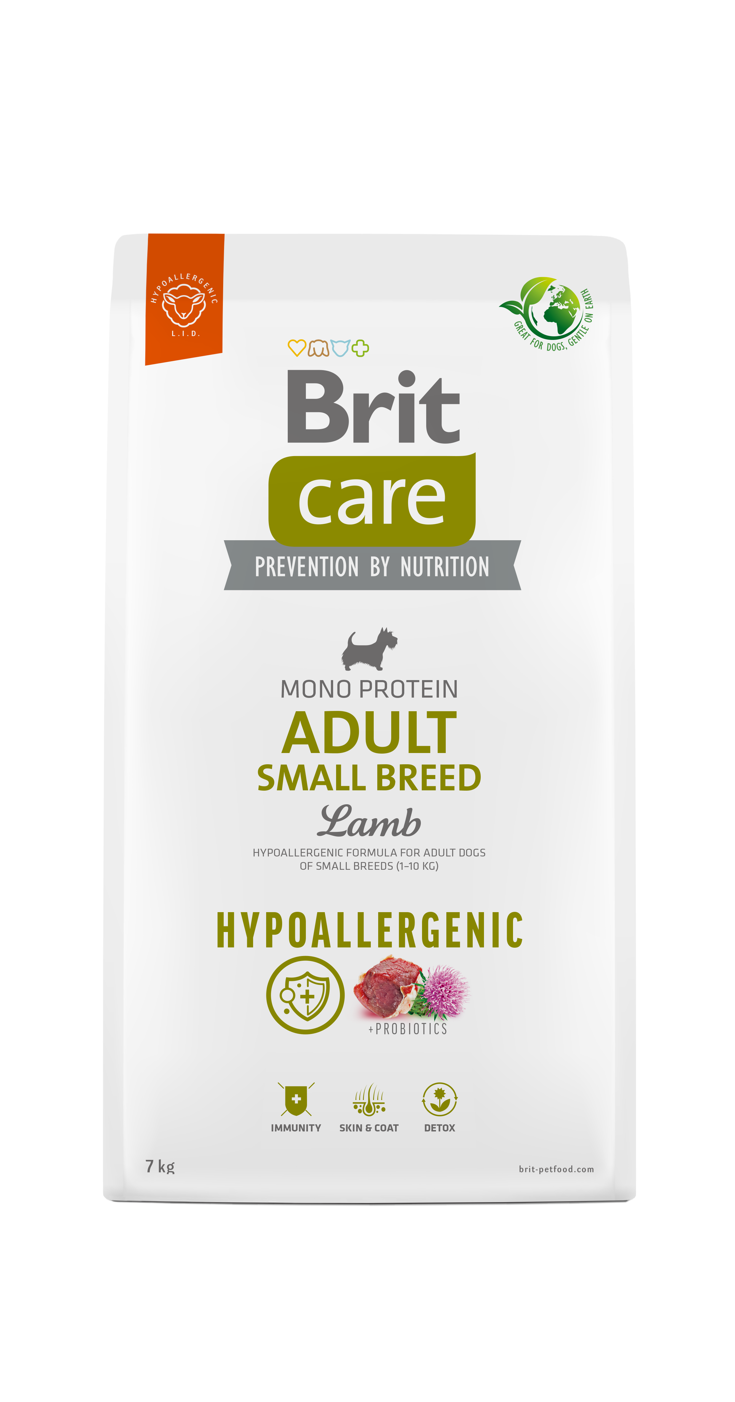 Brit Care Dog Hypoallergenic Adult Small Breed, jagnięcina, 7 kg Hipoalergiczna karma dla dorosłych psów małych ras
