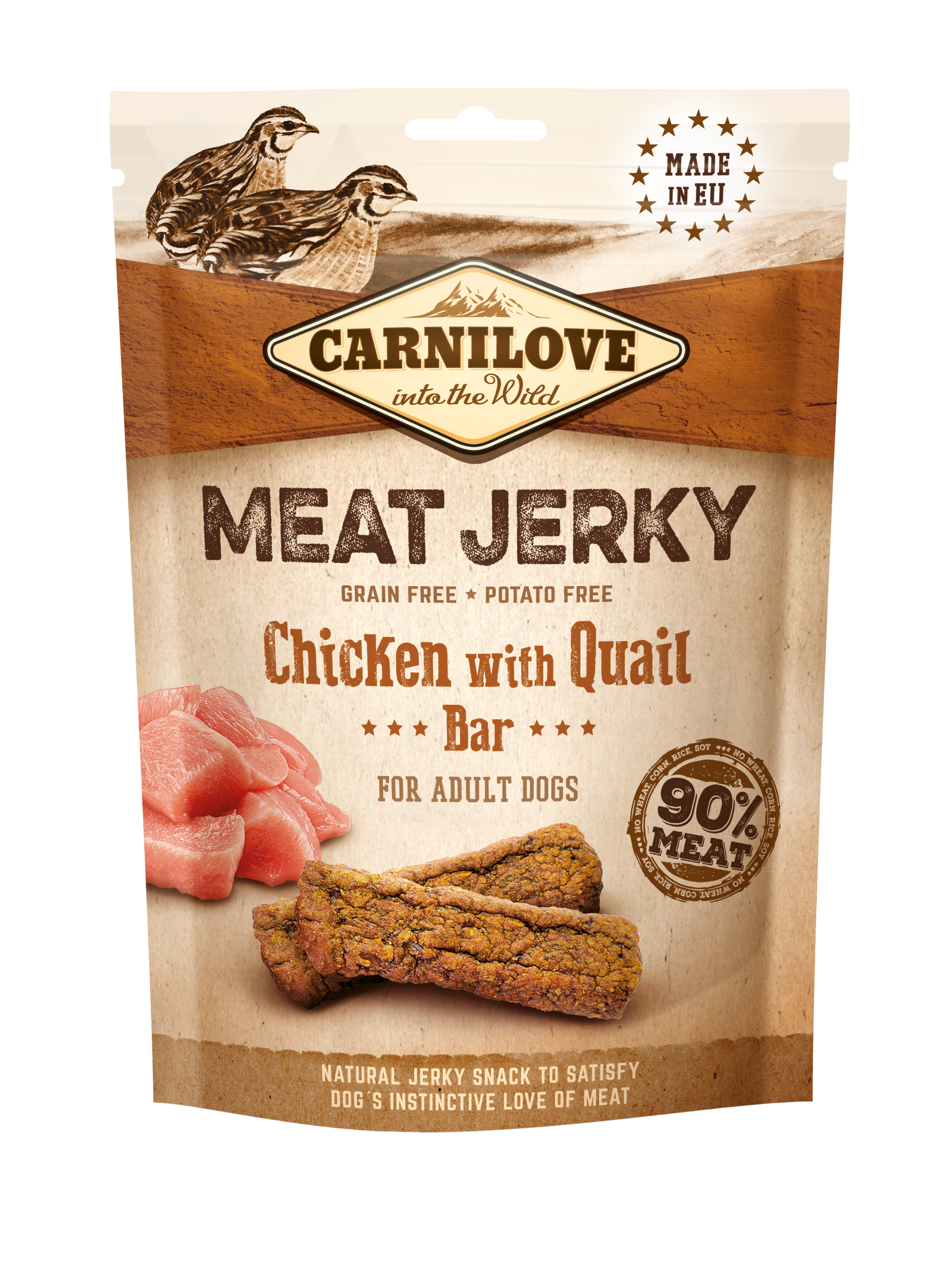 Carnilove Dog Meat Jerky Chicken & Quail Bar 100g