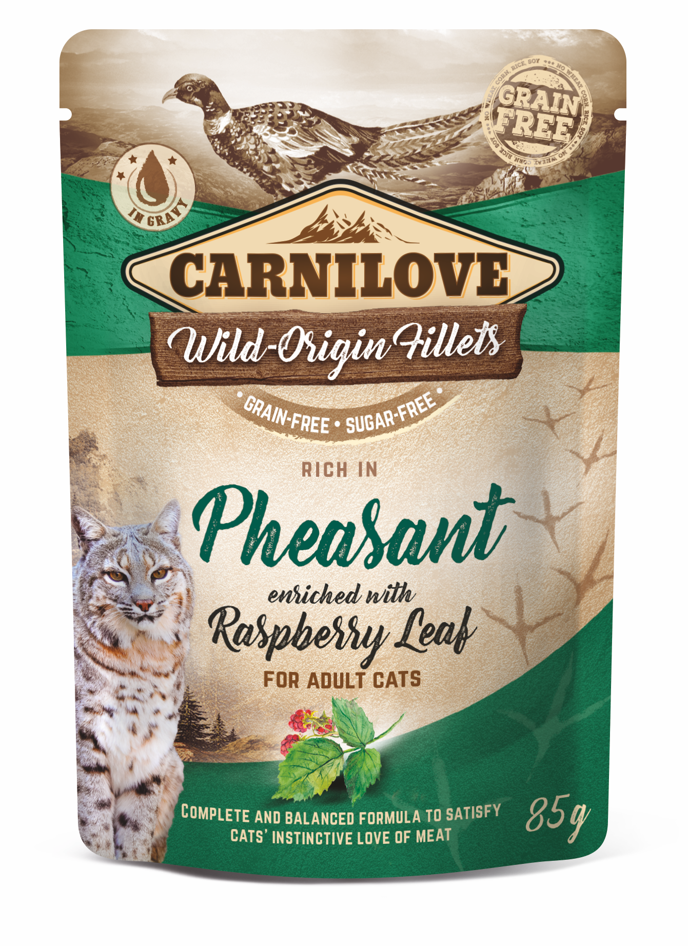 Promocja 20 szt + 4 szt Carnilove Cat Adult Pheasant & Raspberry Leaf 85g
