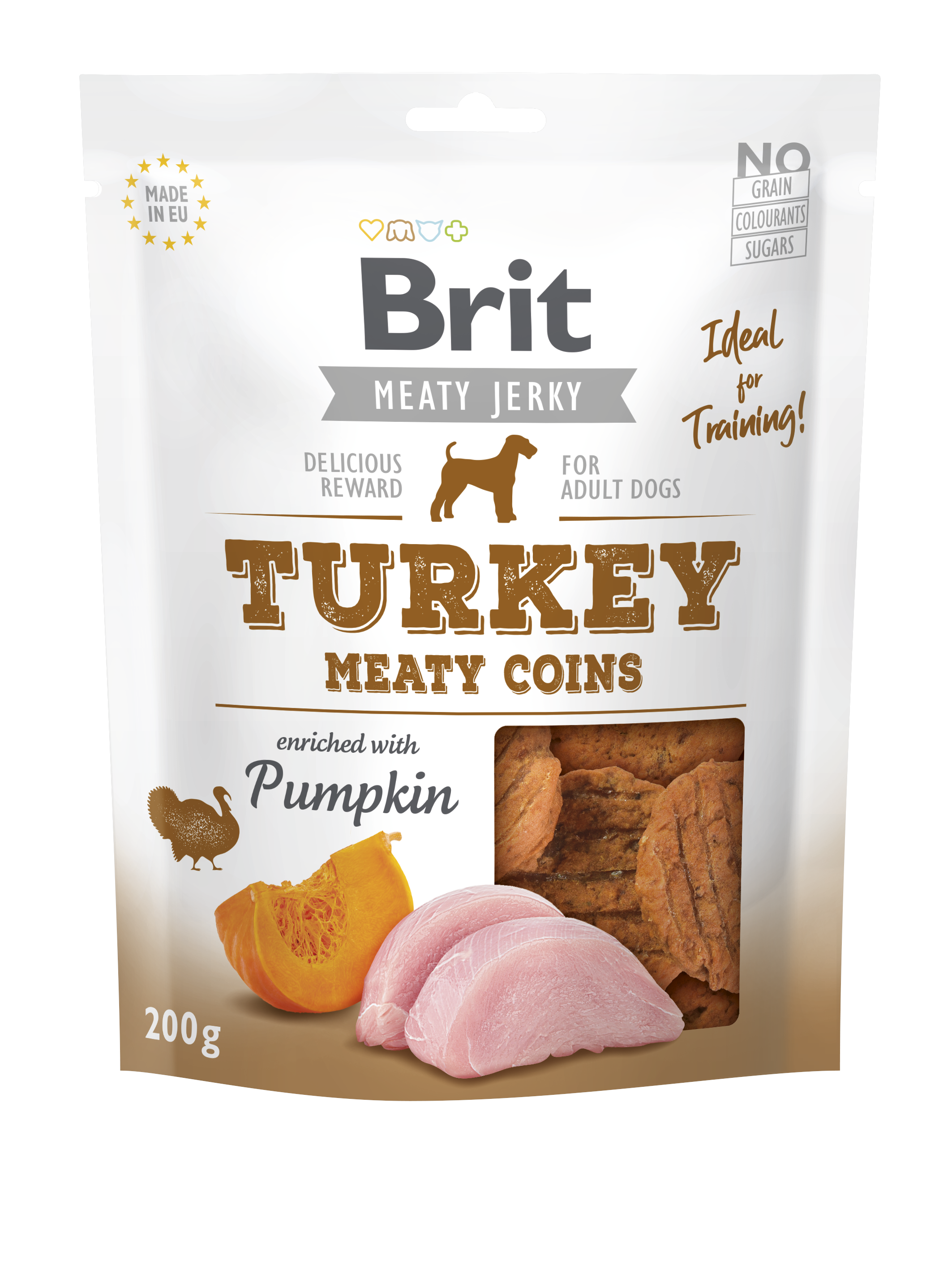 Brit Jerky Snack, indyk z dynią, 200 g Karma uzupełniająca dla dorosłych psów