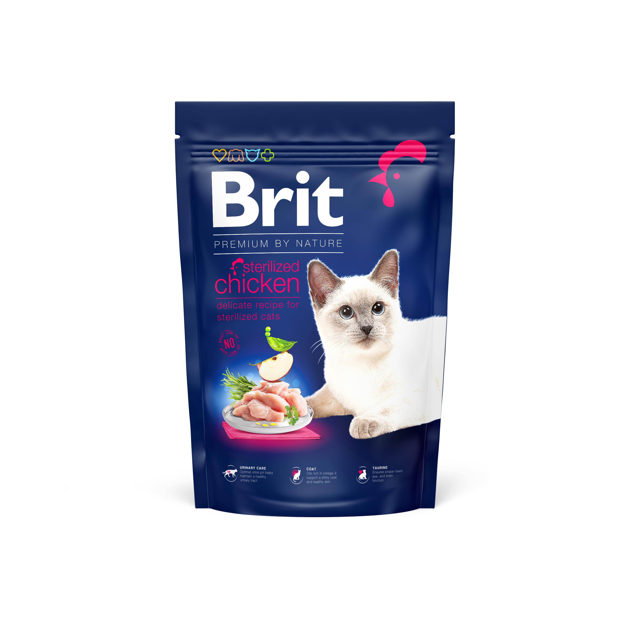 Brit Premium Cat Adult Sterilized, 1, 5 kg Pełnoporcjowa karma dla dorosłych kotów sterylizowanych