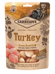 Carnilove Raw Freeze-dried Snack, indyk, 60g Karma uzupełniająca dla psów