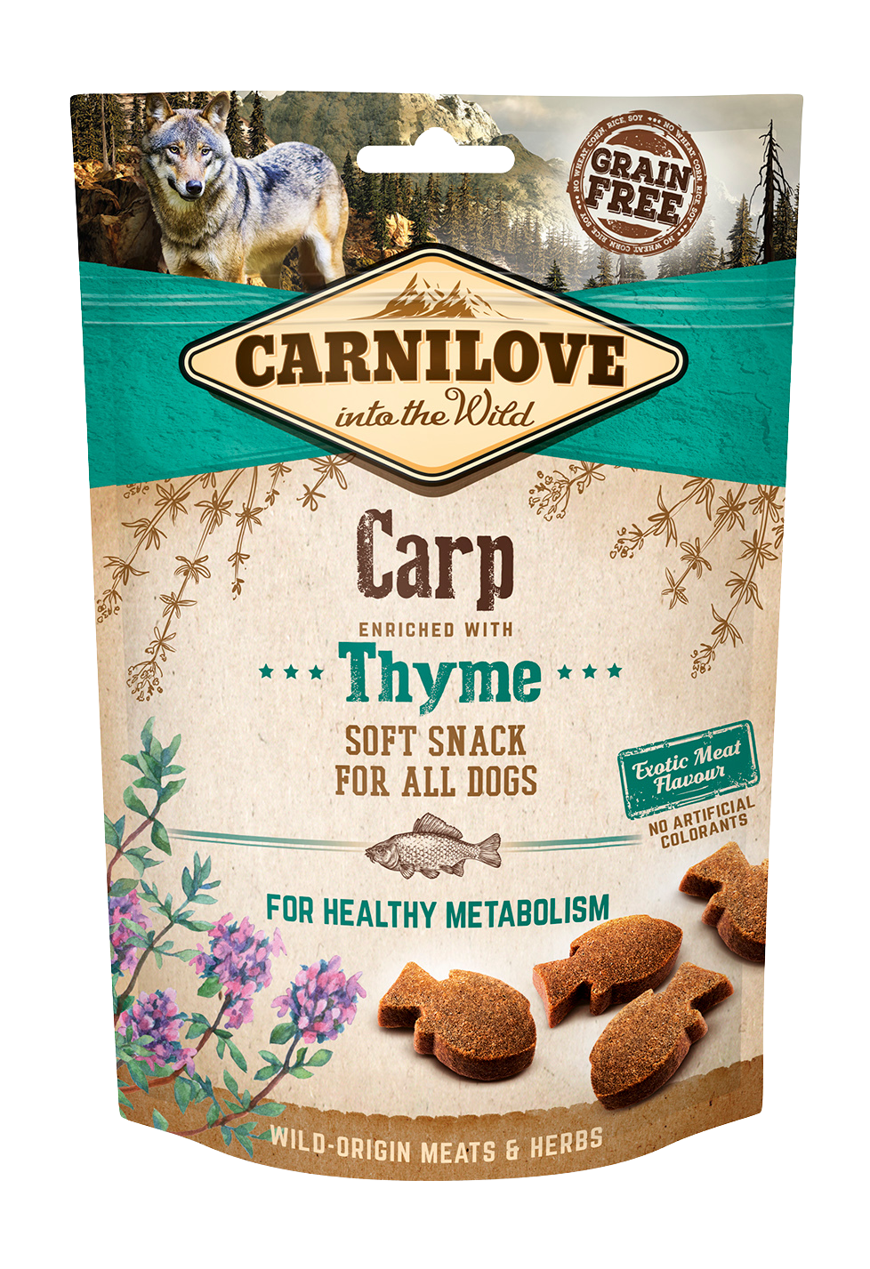 Carnilove Semi-Moist Snack Carp & Thyme 200g