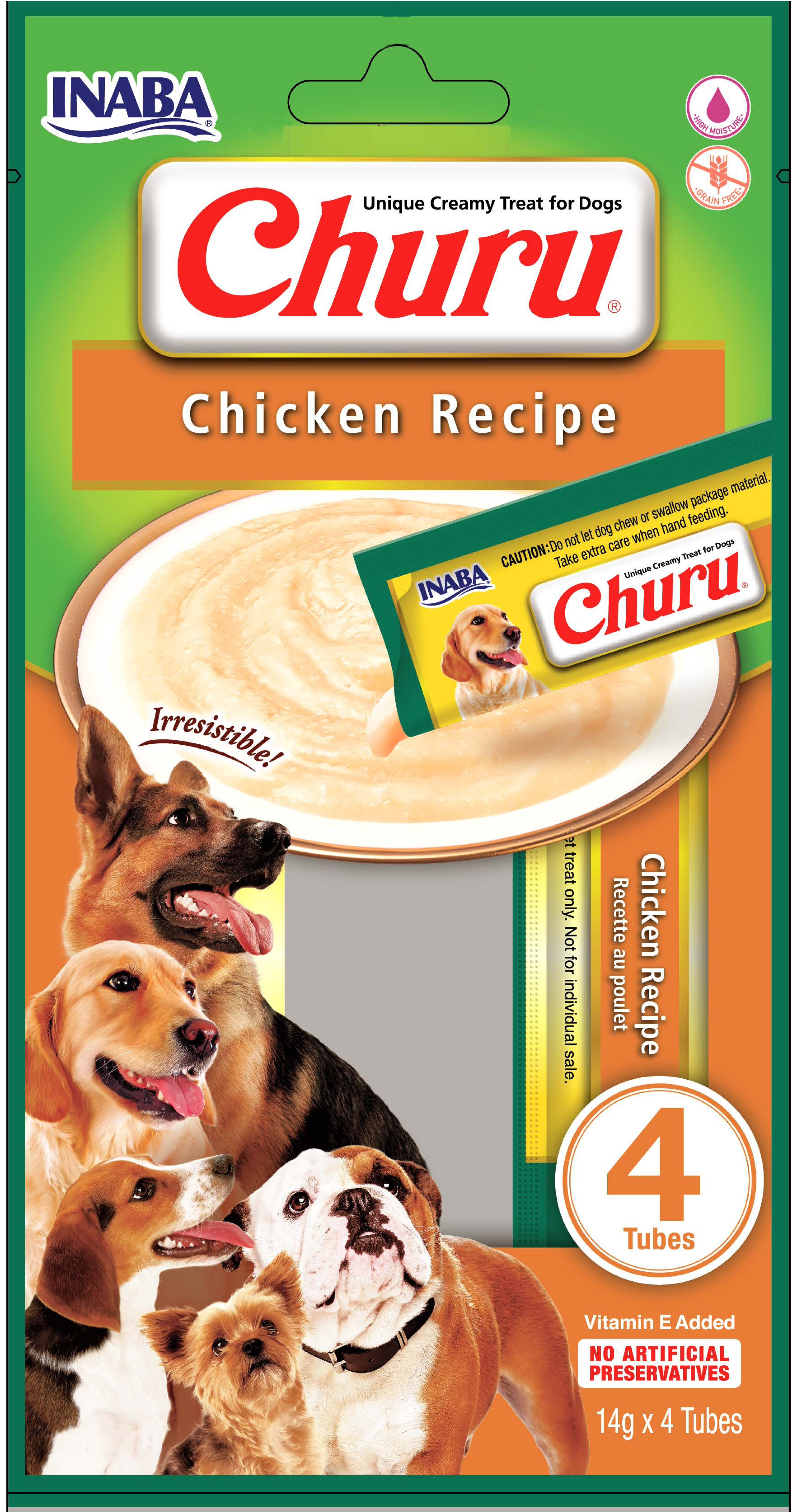 Inaba Dog Churu 4P Chicken With Cheese