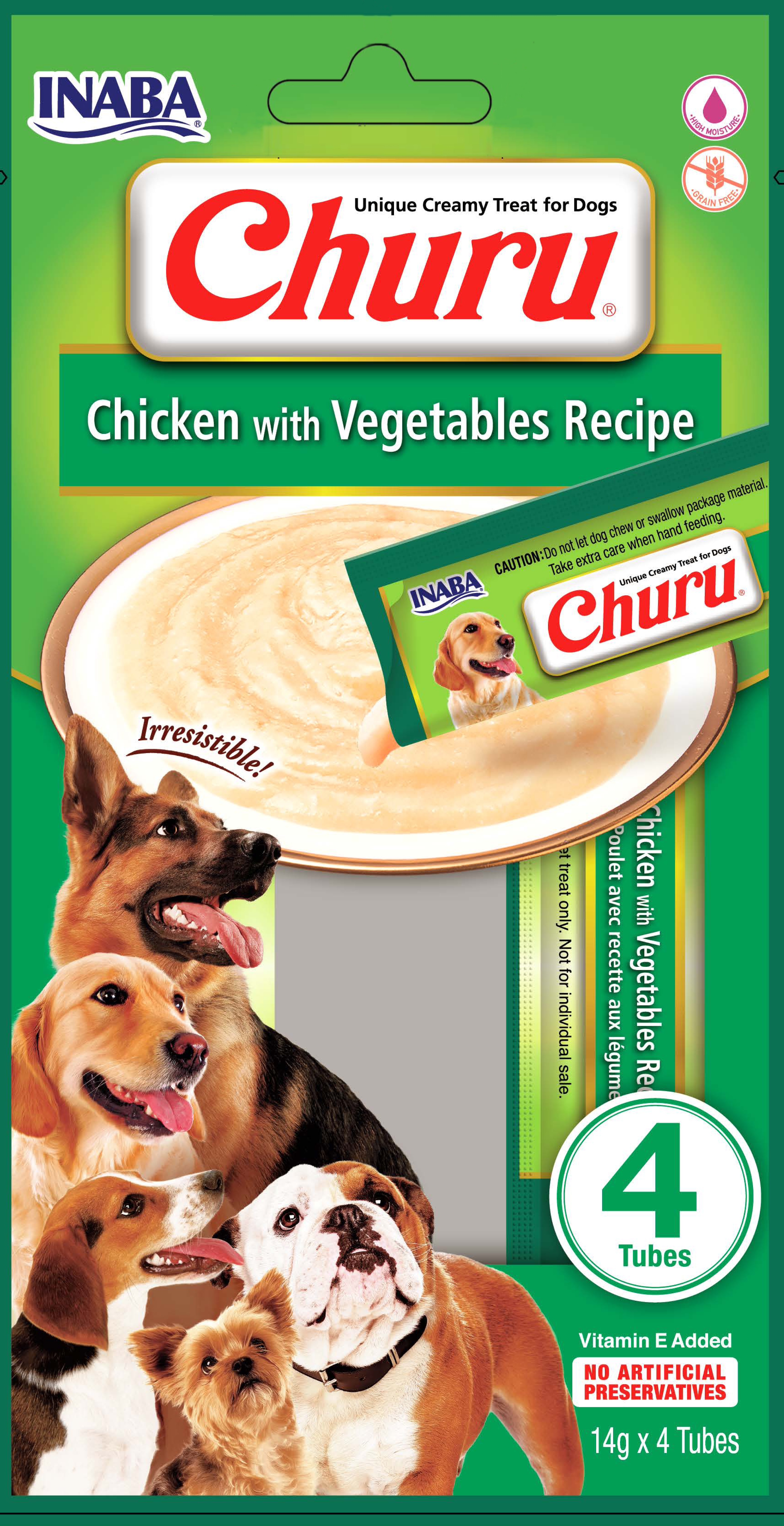Inaba Dog Churu 4P Chicken With Vegetables
