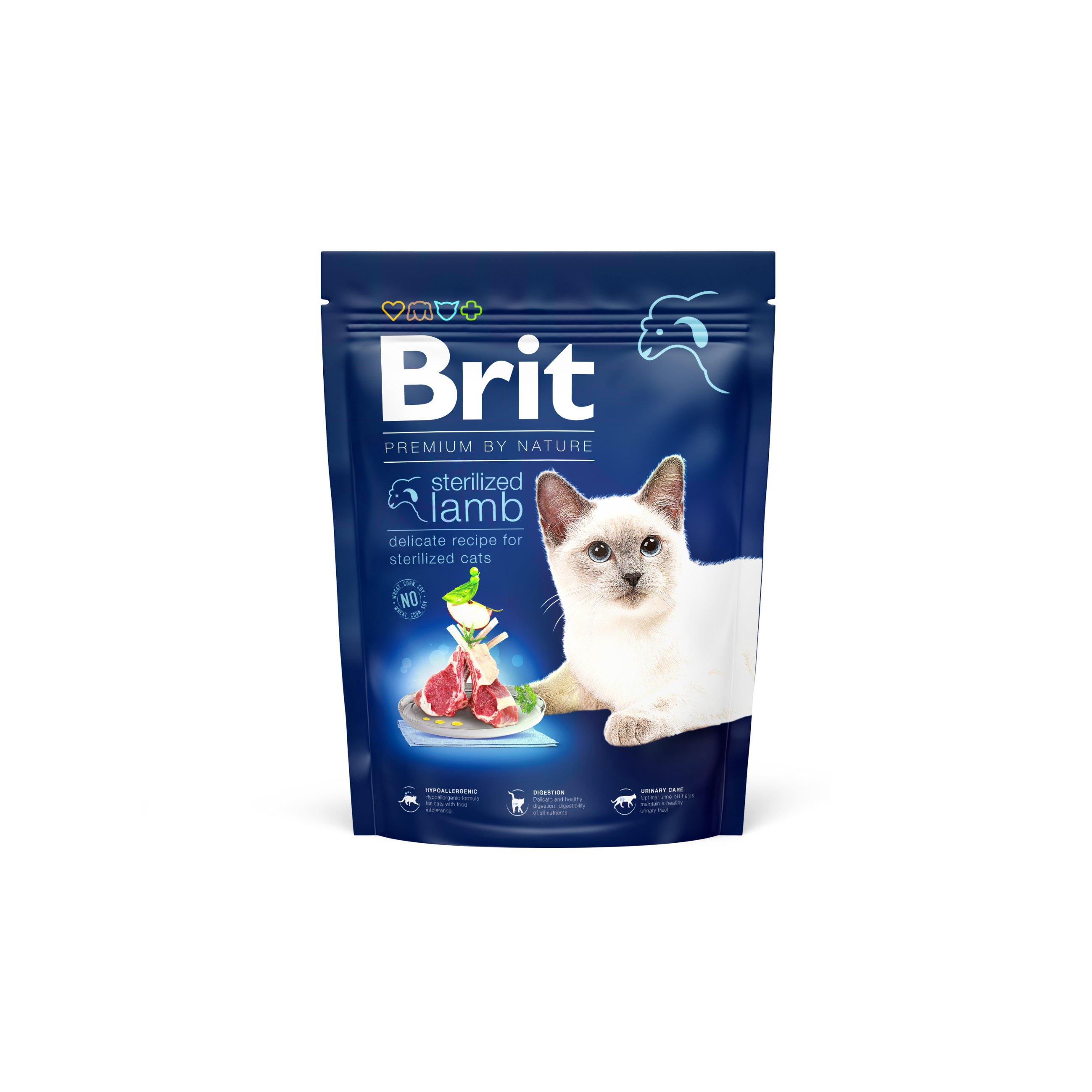 Brit Premium Cat Sterilized, jagnięcina, 300 g Pełnoporcjowa karma dla dorosłych kotów sterylizowanych