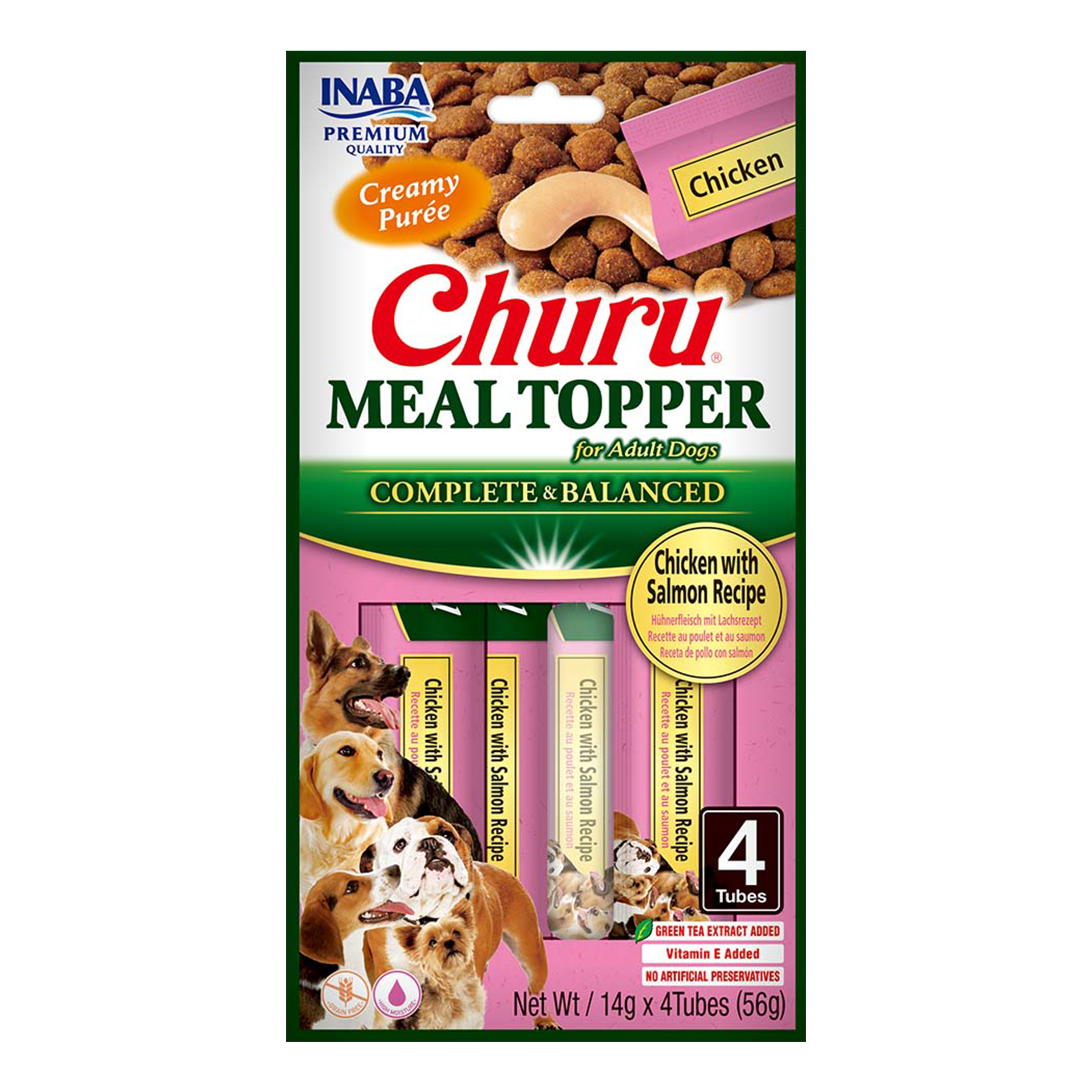 Inaba Dog Meal Topper Chicken With Salmon Recipe 4x14g (56g)