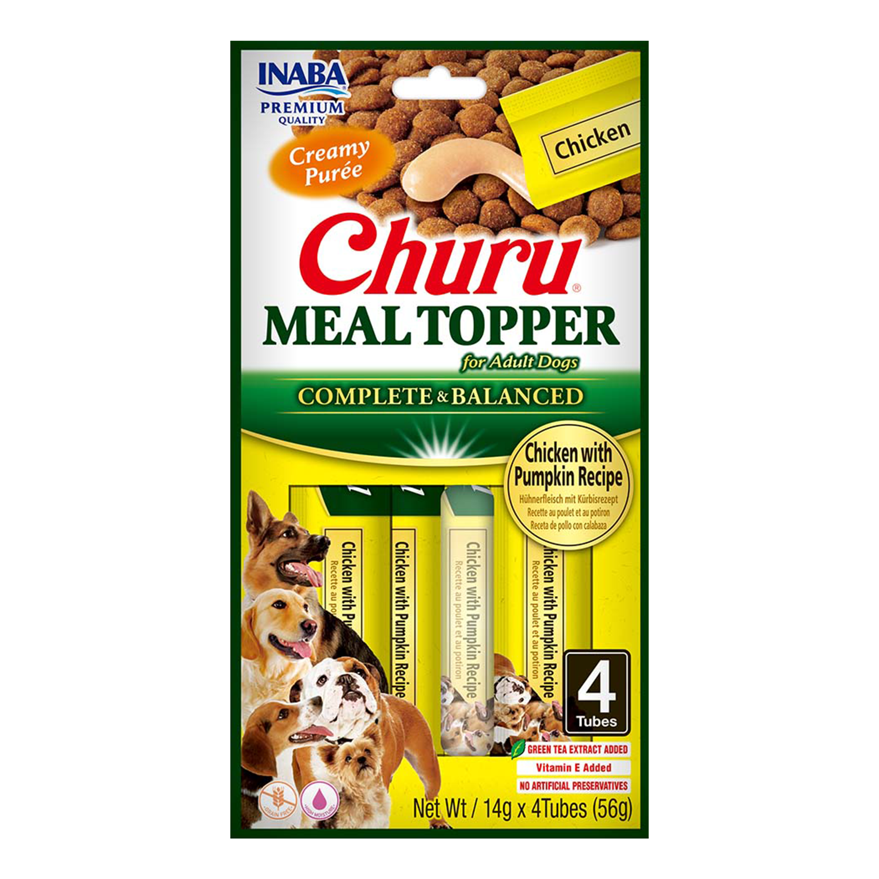 Inaba Dog Meal Topper Chicken With Pumpkin Recipe 4x14g (56g)