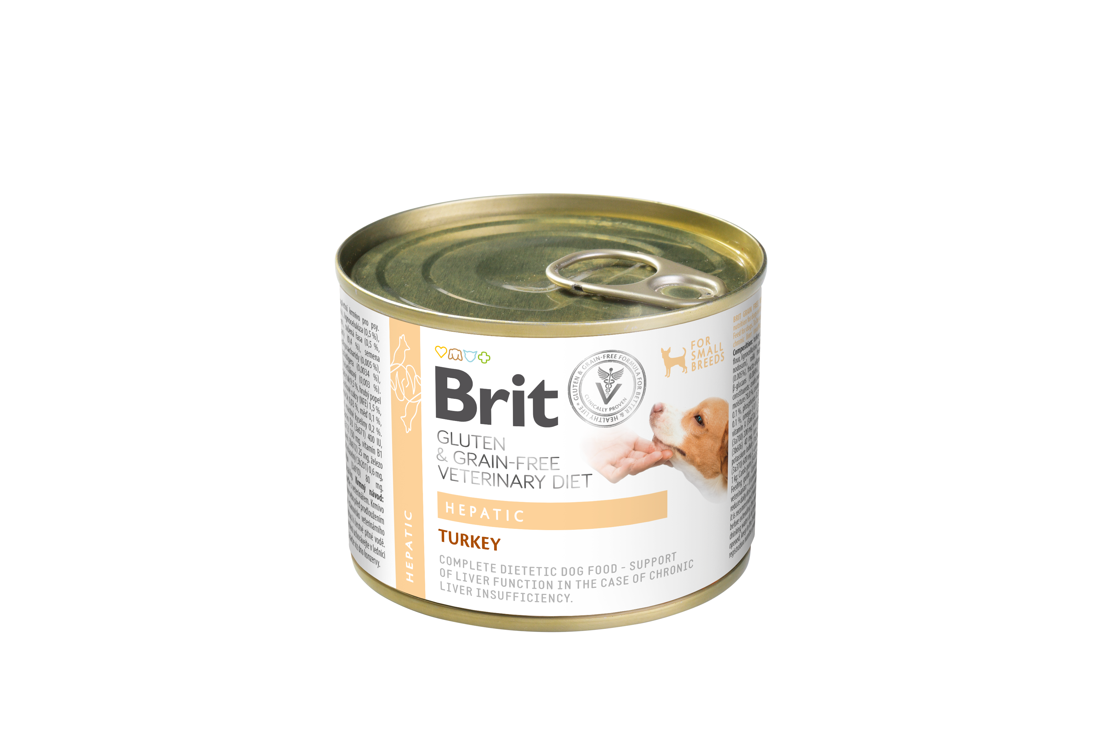 Brit Veterinary Diet Dog Hepatic, indyk z groszkiem zielonym, 200 g Dietetyczna karma dla psów z niewydolnością wątroby