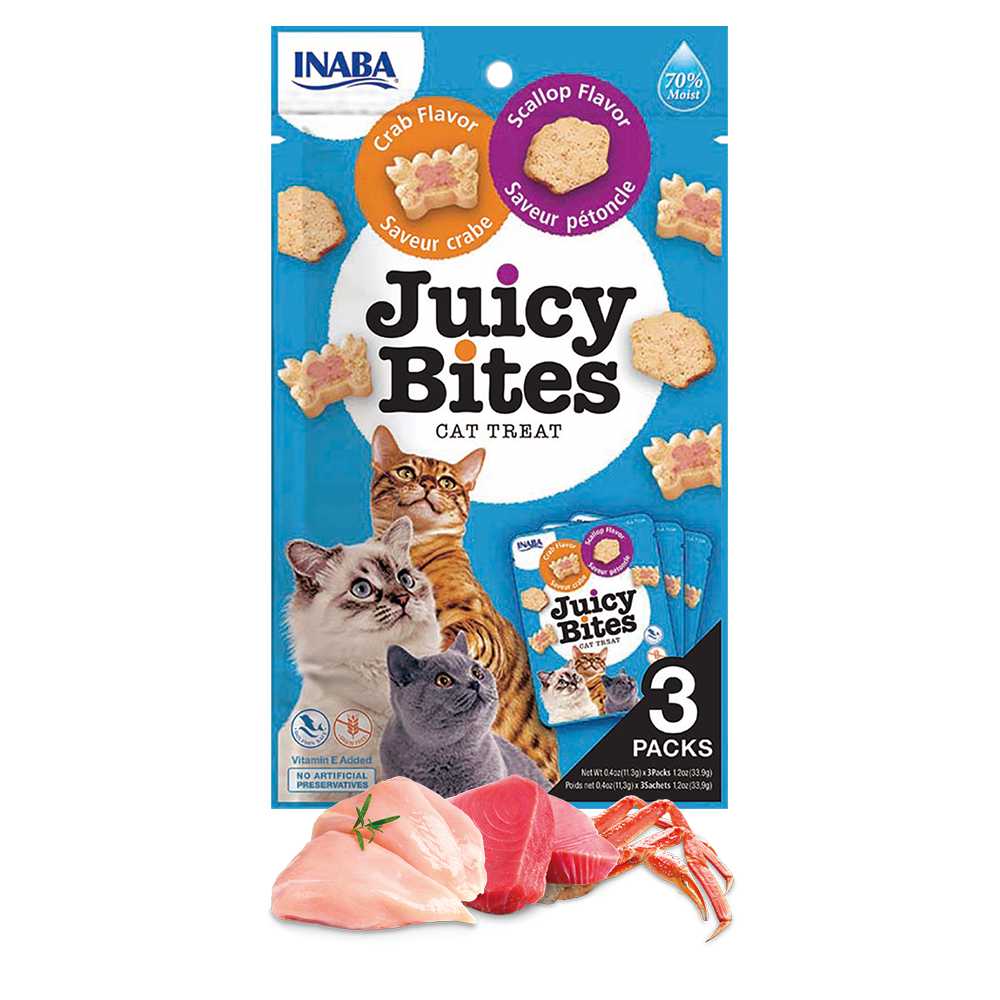 Inaba Cat Juicy Bites Scallop/Crab Flavour