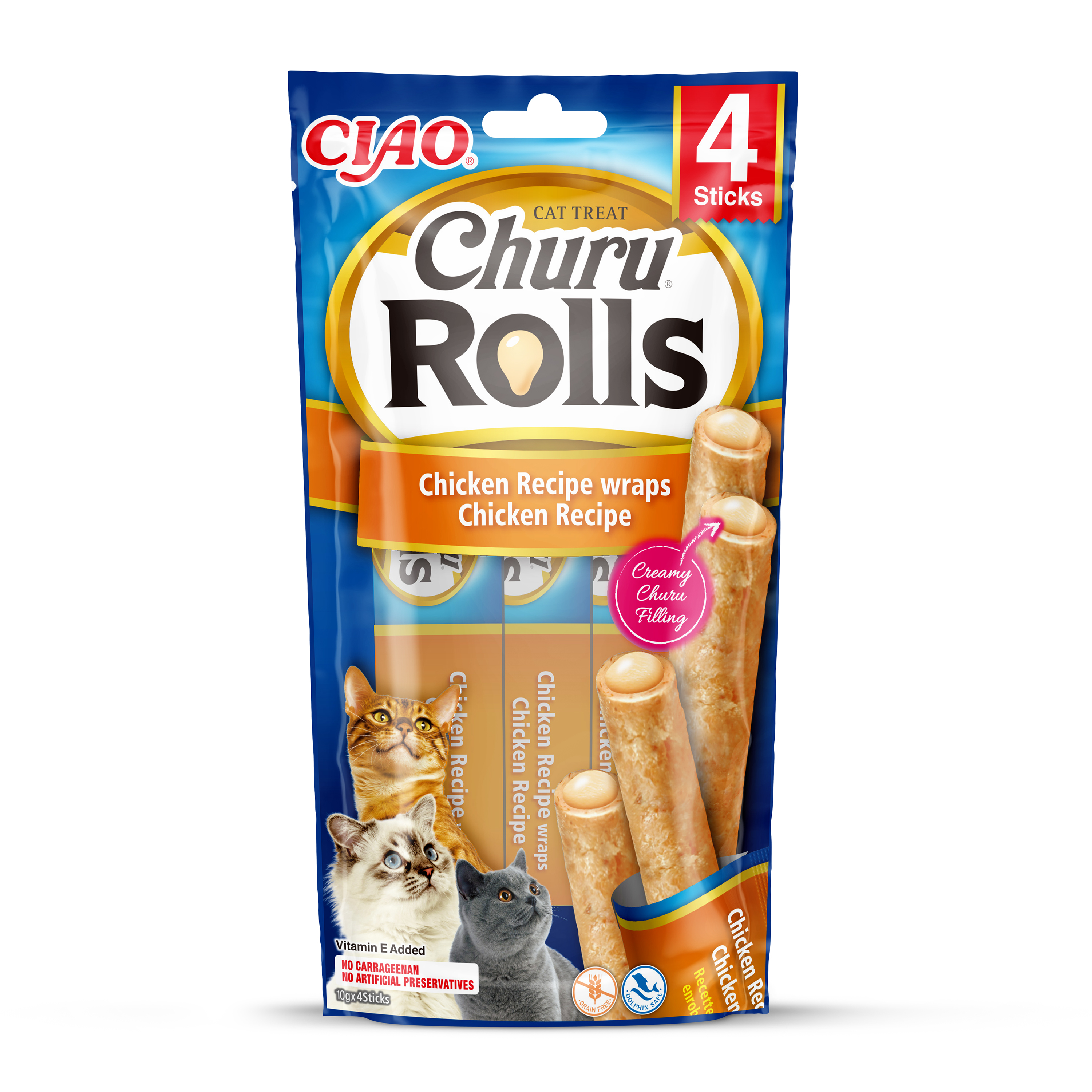 Inaba Cat Churu Rolls Chicken Wraps