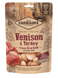 Carnilove Dog Freeze - Dried Raw Snack Venison & Turkey 60g