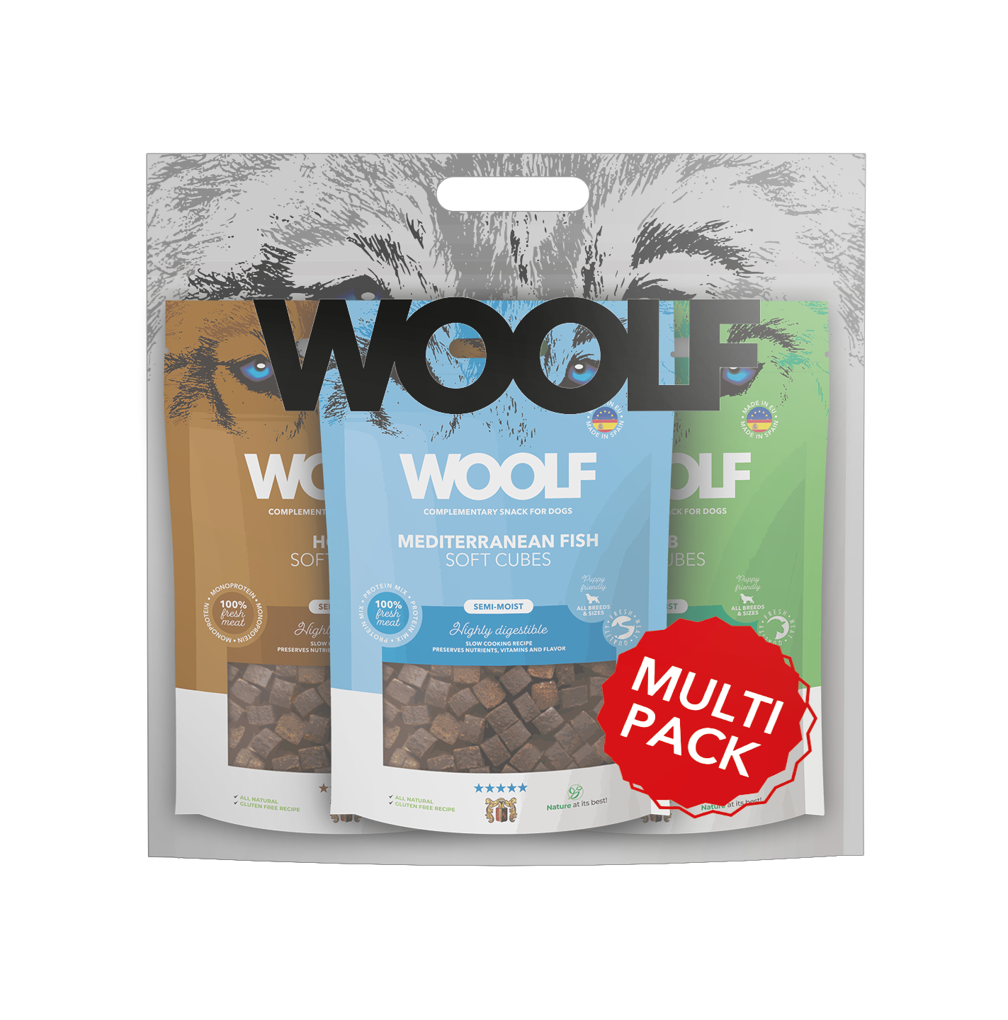 WOOLF MULTIPACK BS SOFT CUBES 3X100G