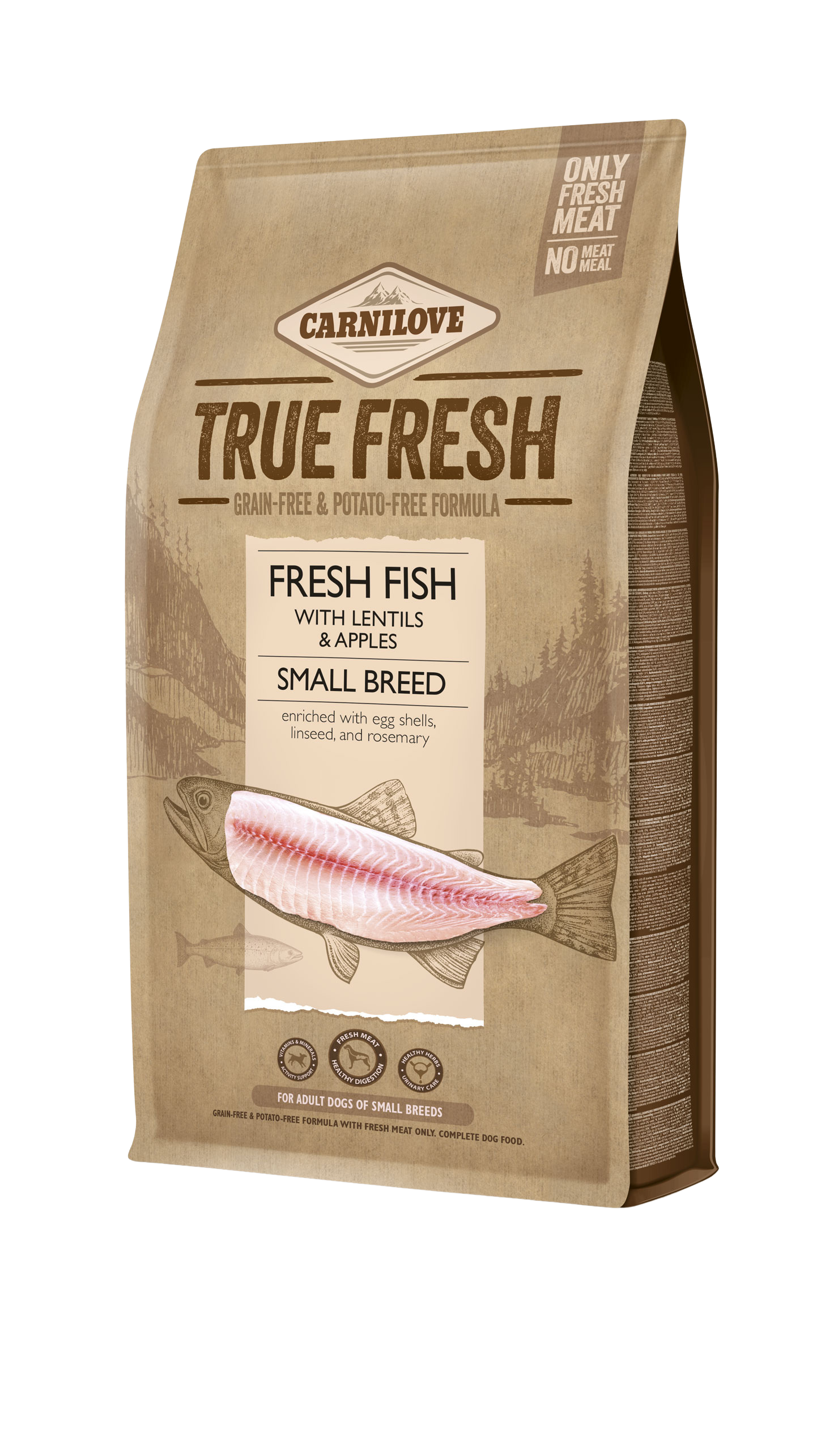 Carnilove True Fresh Dog Adult Small Breed Fresh Fish with Lentils & Apples