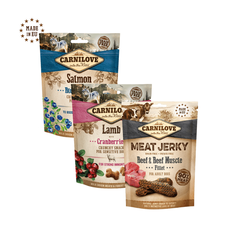 Carnilove Dog Snackpack MIX (2x200g, 1x100g) MIX przysmaków w ekonomicznym trójpaku