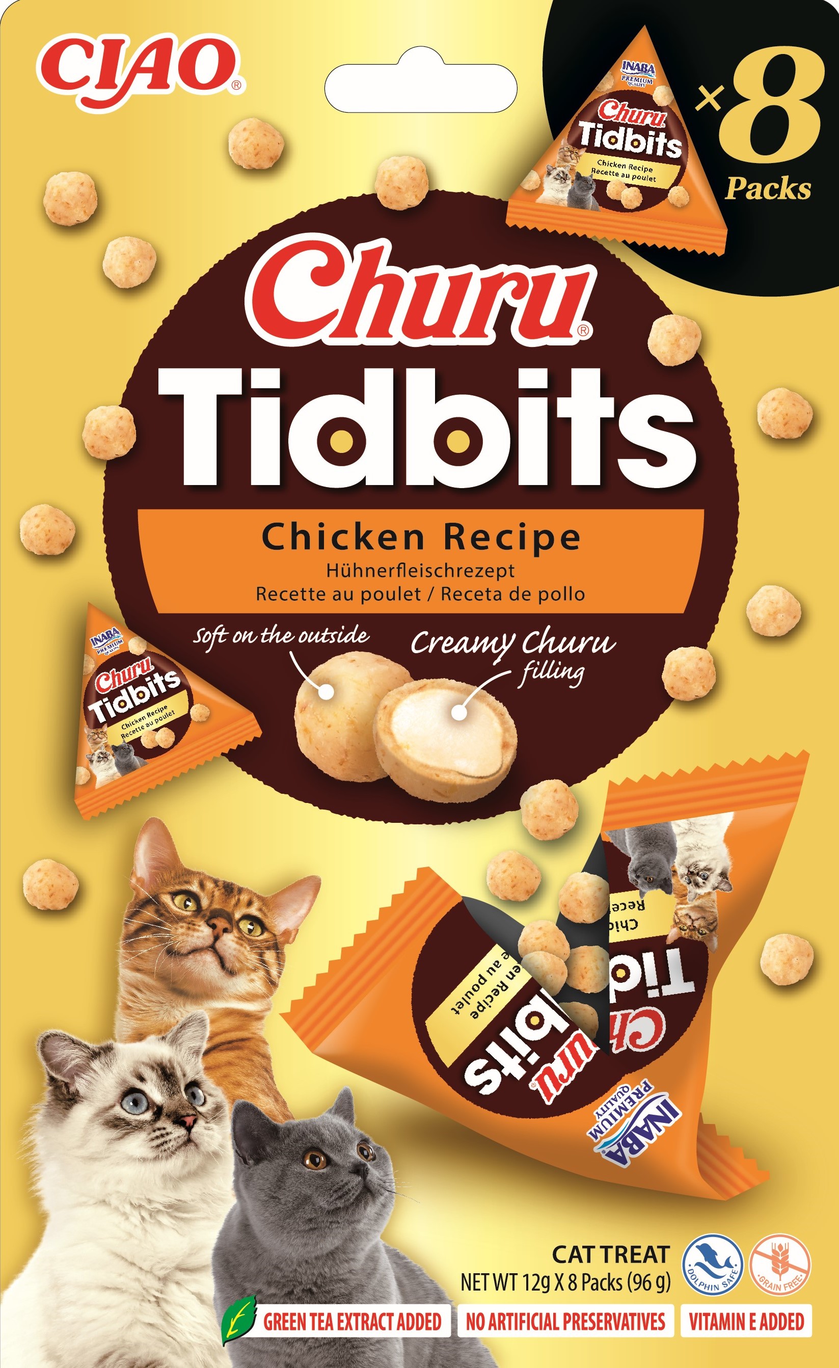 Churu Tidbits 3P & 8P Chicken Recipe 96g (8x12g)