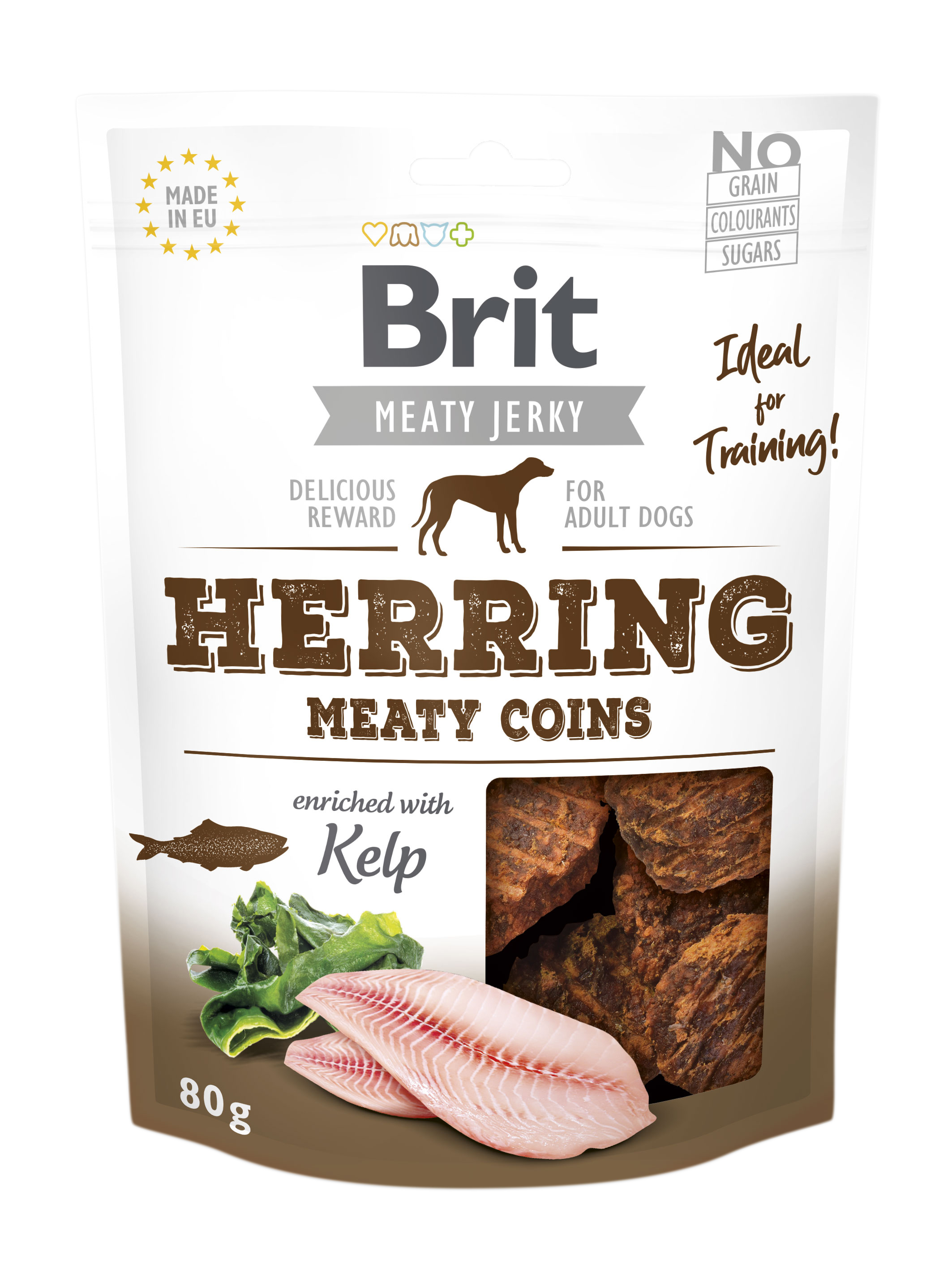 Brit Jerky Snack, śledź i kurczak, 80 g Karma uzupełniająca dla dorosłych psów