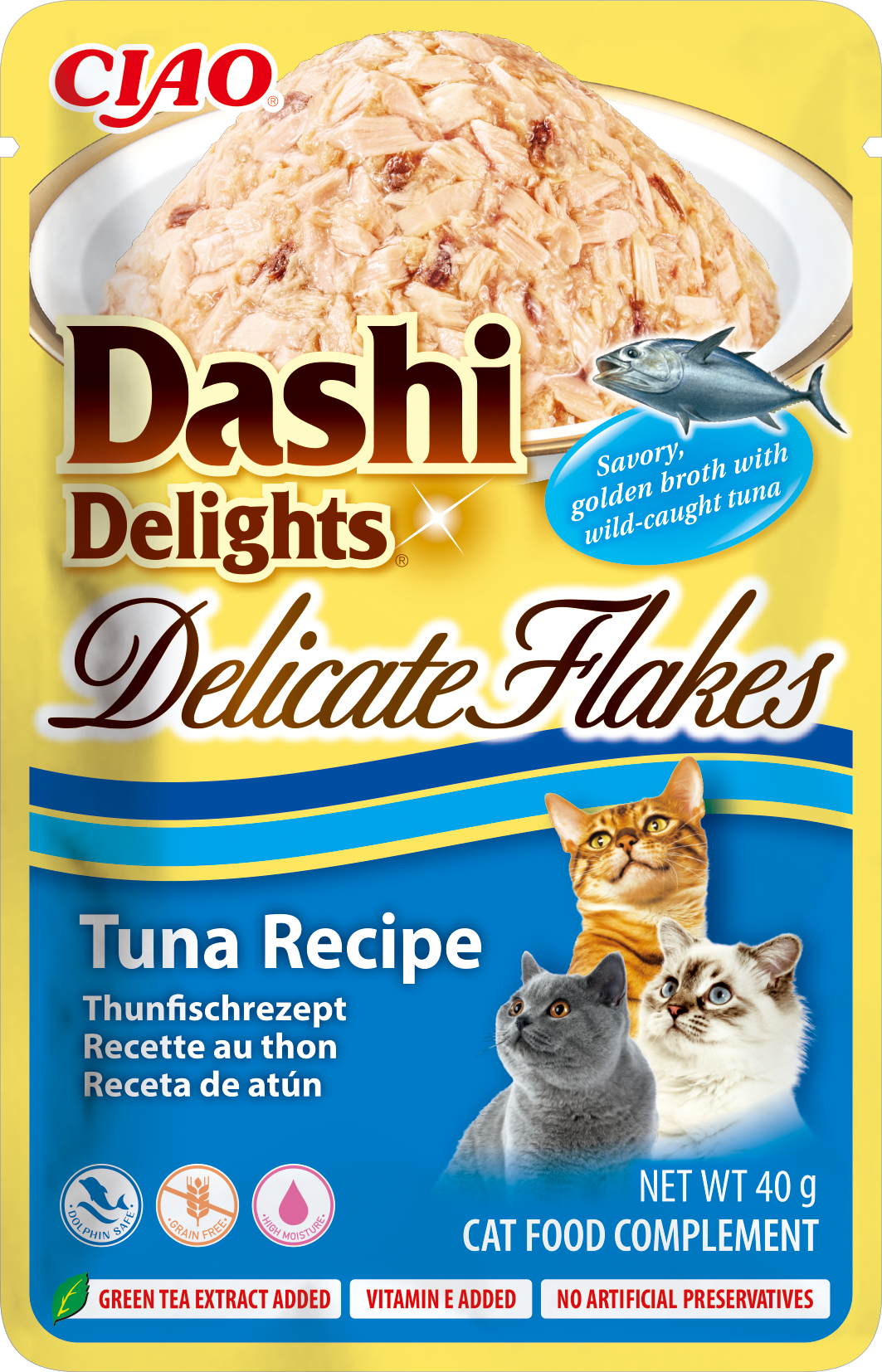 Inaba Cat DASHI DELIGHTS Flakes Tuna Recipe 40g