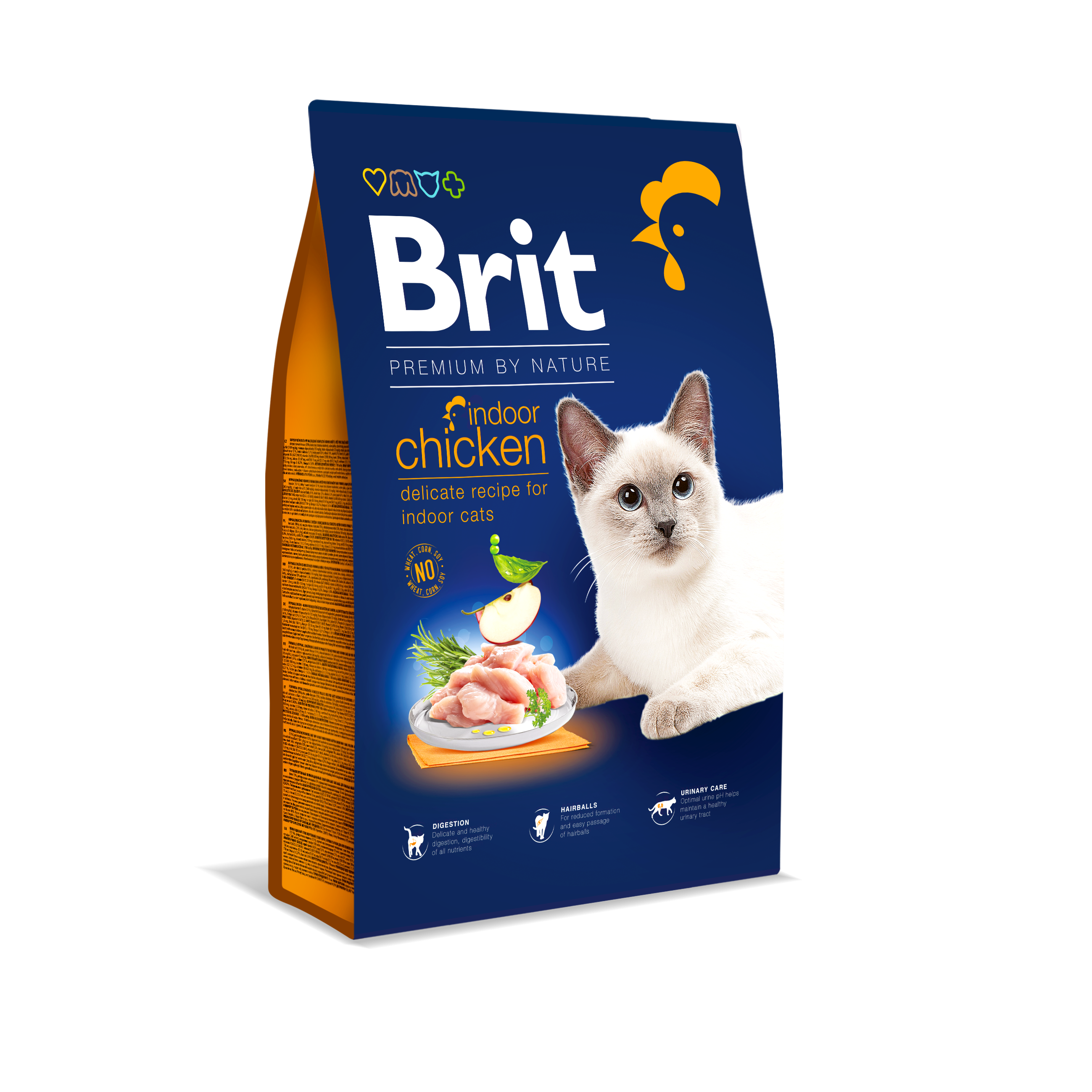 Brit Premium Cat Indoor, kurczak, 8 kg Pełnoporcjowa karma dla dorosłych kotów domowych