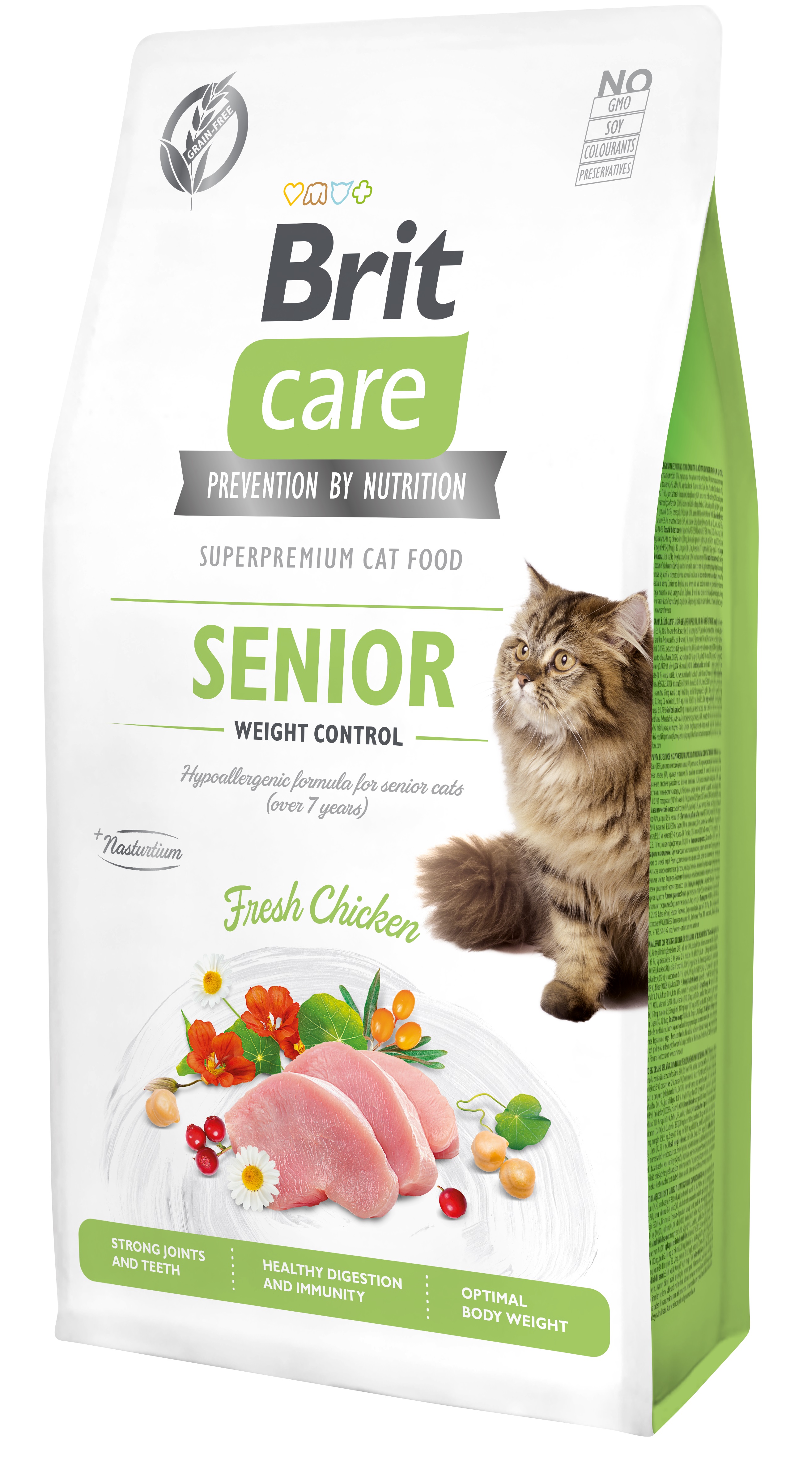 Brit Care Cat Grain-Free Senior, kurczak, 7 kg Pełnoporcjowa karma sucha dla kotów starszych i sterylizowanych