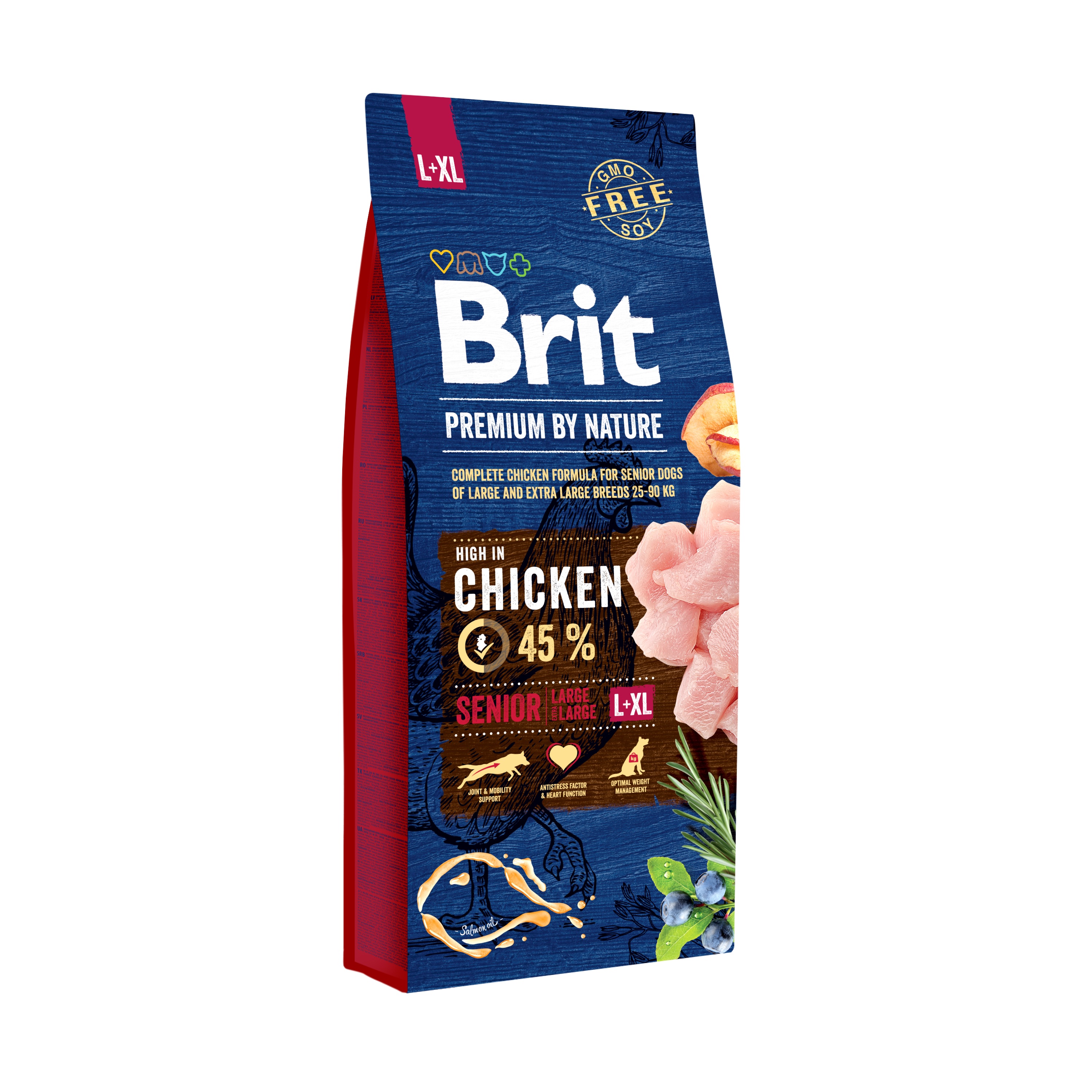 Brit Premium by Nature Senior Large + Extra Large Breed, kurczak, 15 kg Pełnoporcjowa karma dla seniorów dużych i bardzo dużych ras