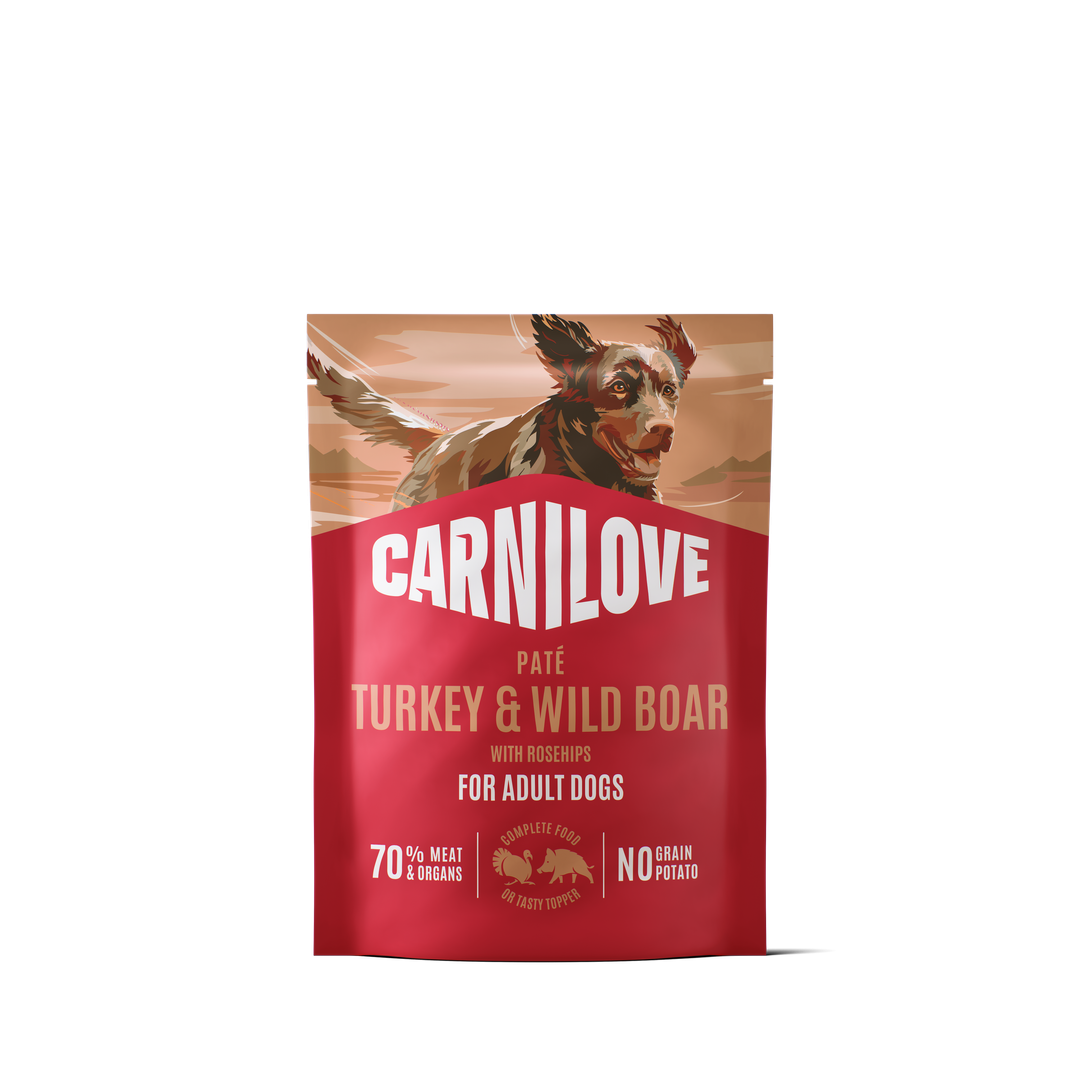 CARNILOVE Dog POUCH Paté Turkey & Wildboar with Rosehips 300g