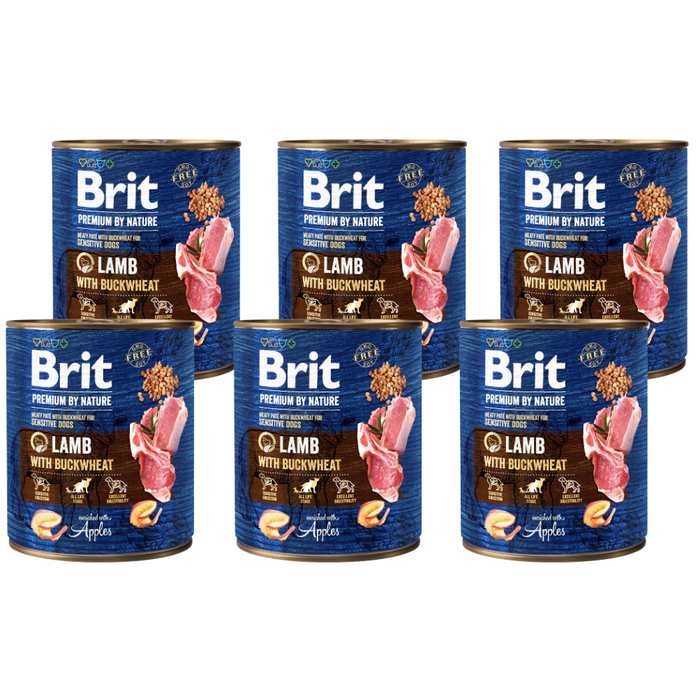 Promocja 5 szt + 1 szt Brit Premium by Nature Lamb with Buckwheat
