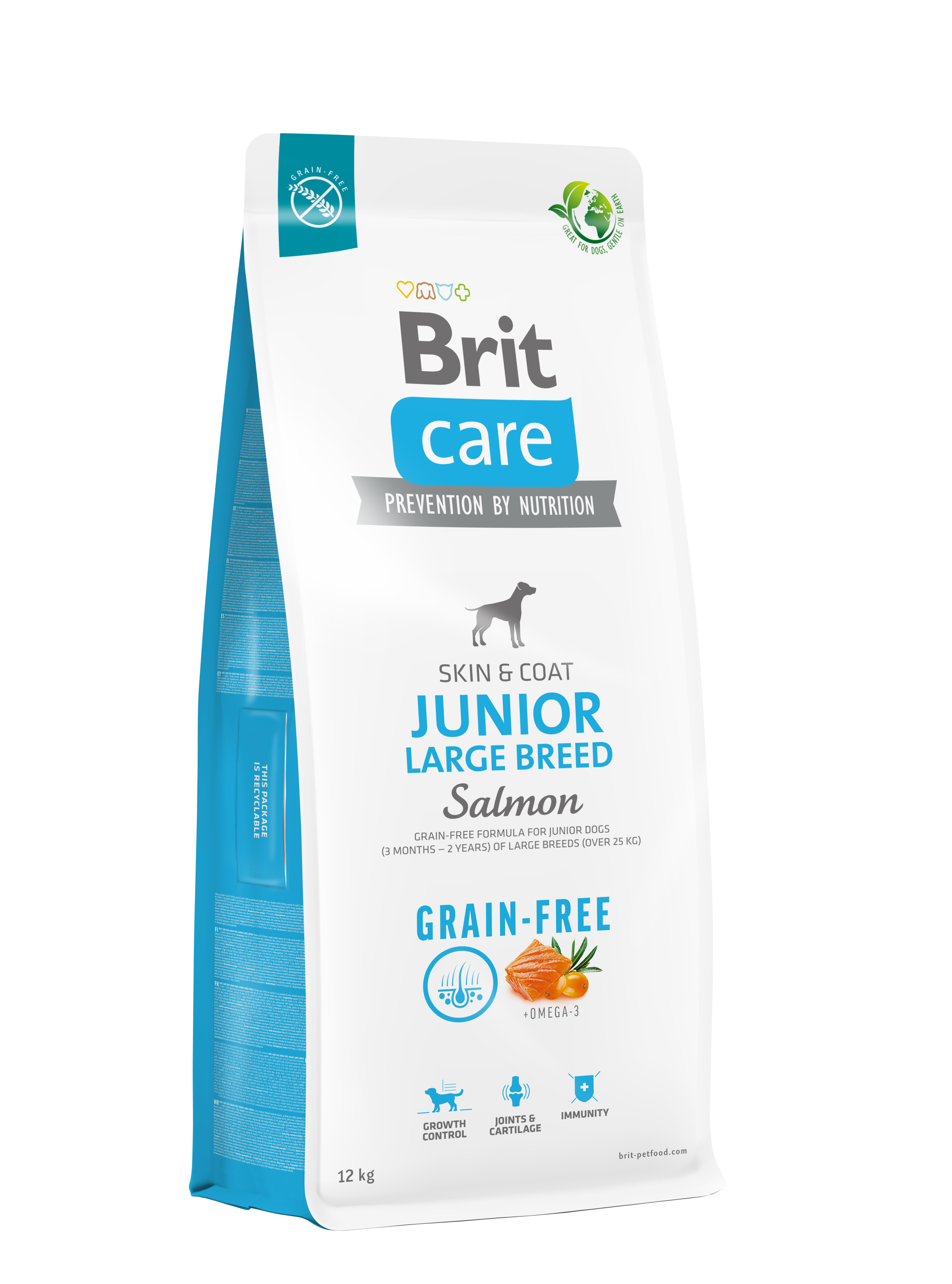 Brit Care Dog Grain-free Junior Large Breed, łosoś i ziemniaki, 12 kg Bezzbożowa karma dla młodych psów dużych ras