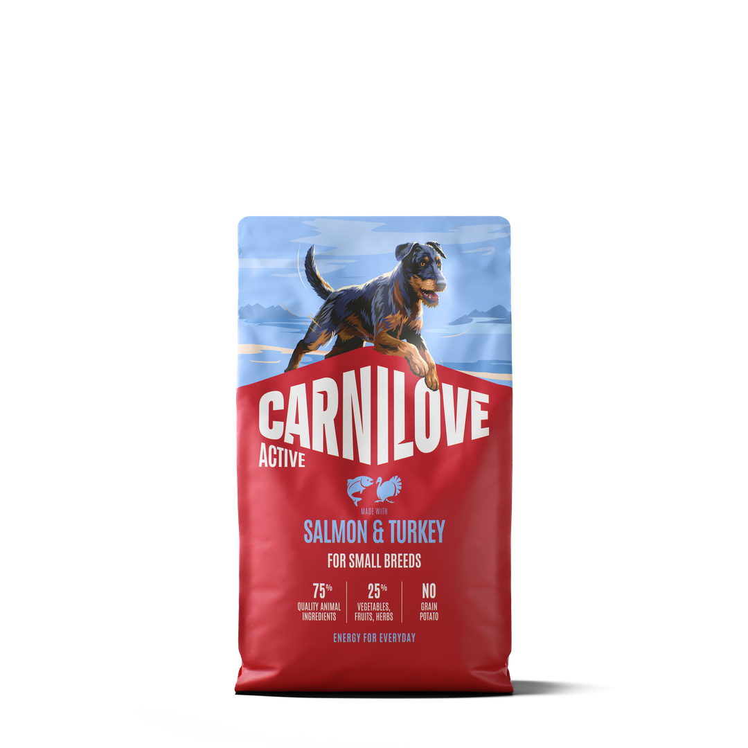 CARNILOVE ACTIVE Dog Dry Made with Salmon & Turkey for Adult Small Breeds 4kg