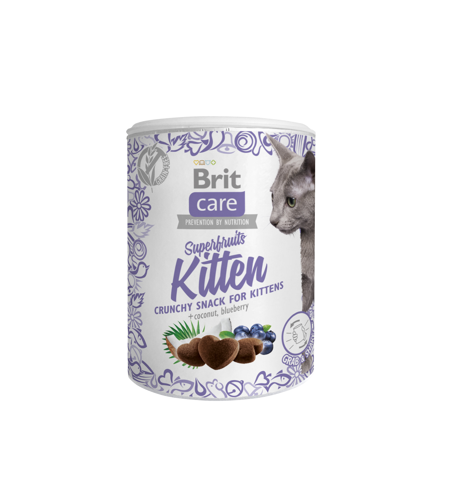 Brit Care Cat Snack Superfruits Kitten, kurczak, kokos i borówka amerykańska Przysmak dla kociąt