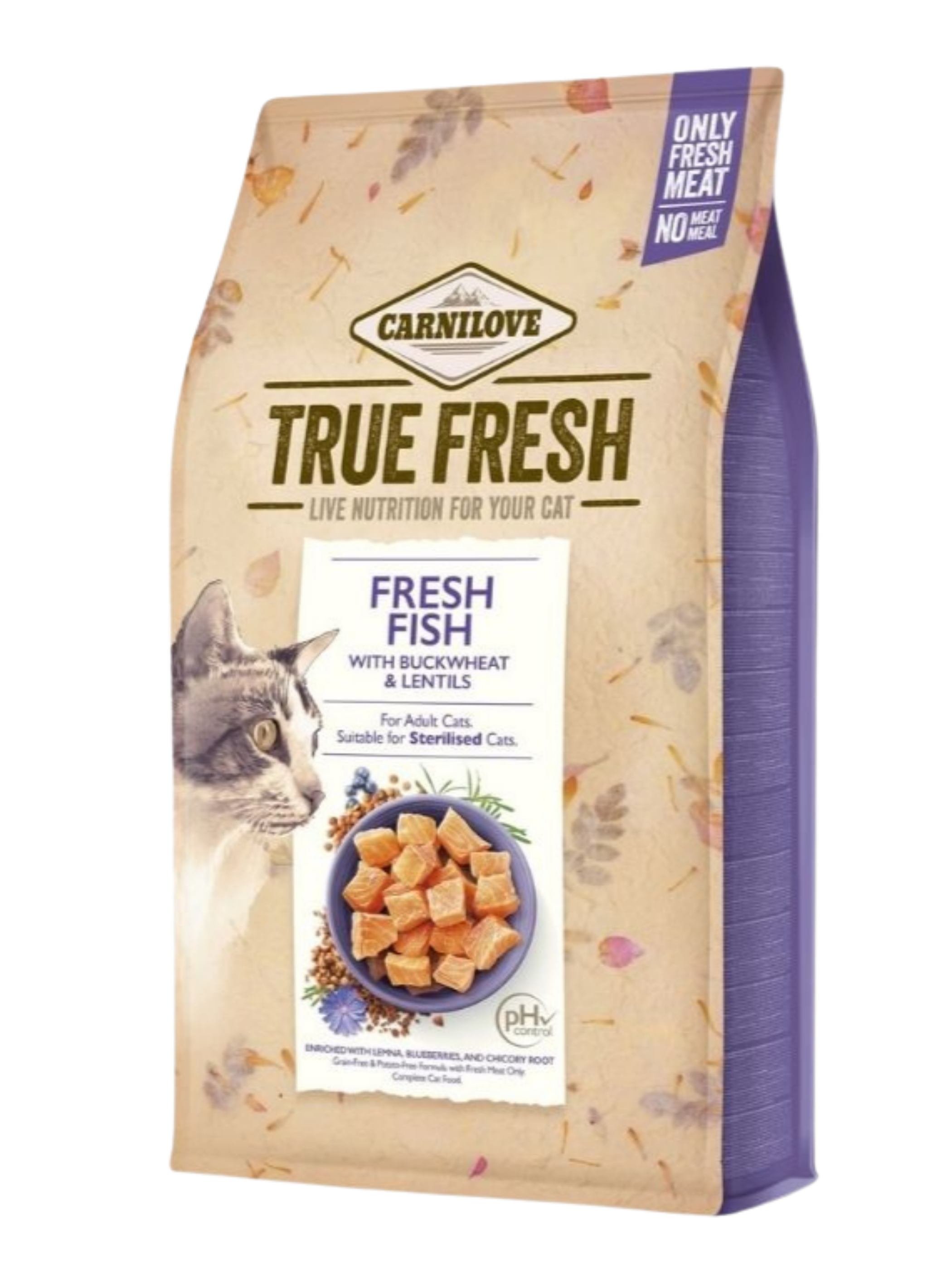 Carnilove True Fresh Cat, ryba, 4,8 kg Pełnoporcjowa karma dla kotów