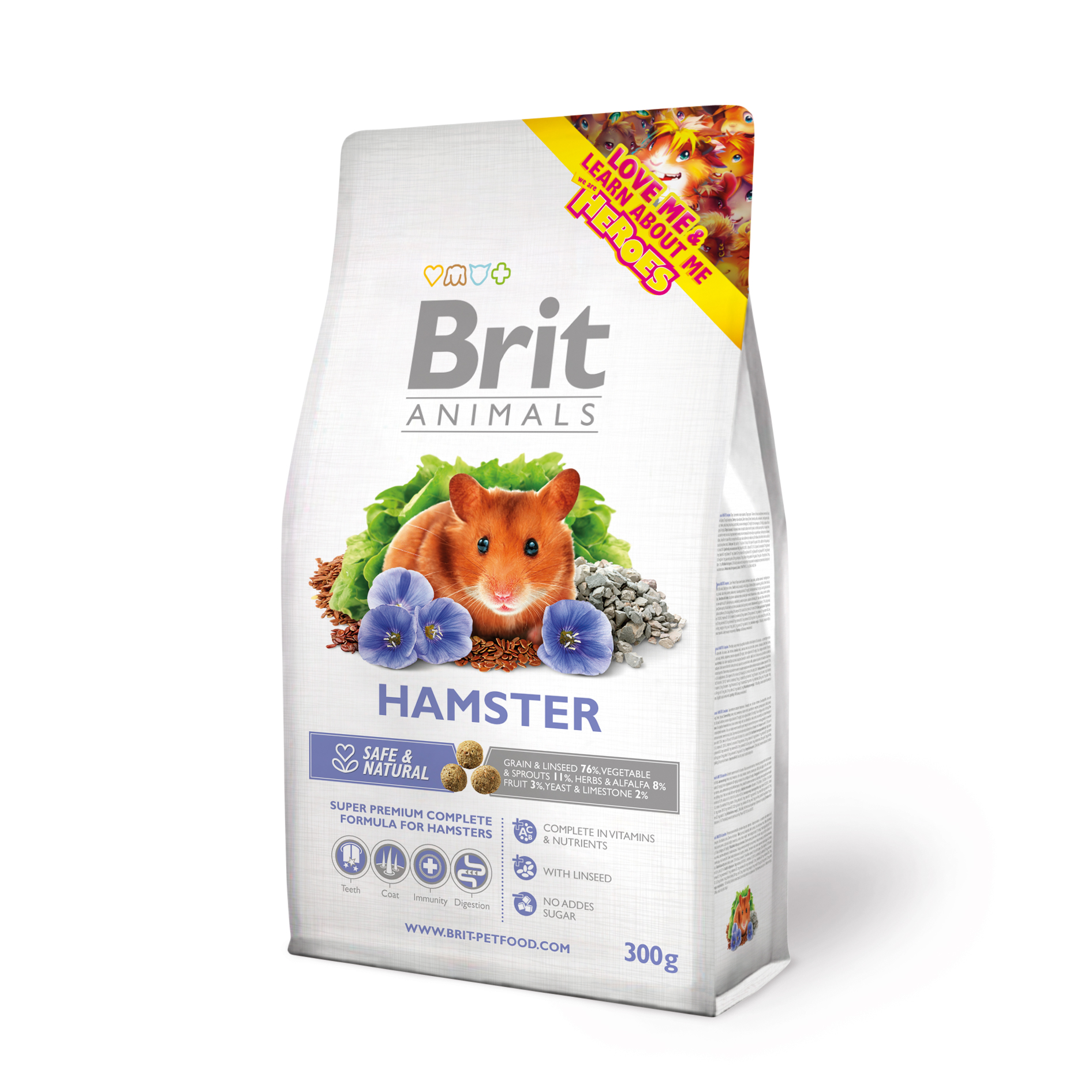 Brit Animals Hamster Complete, 300 g Pełnoporcjowa karma dla chomików