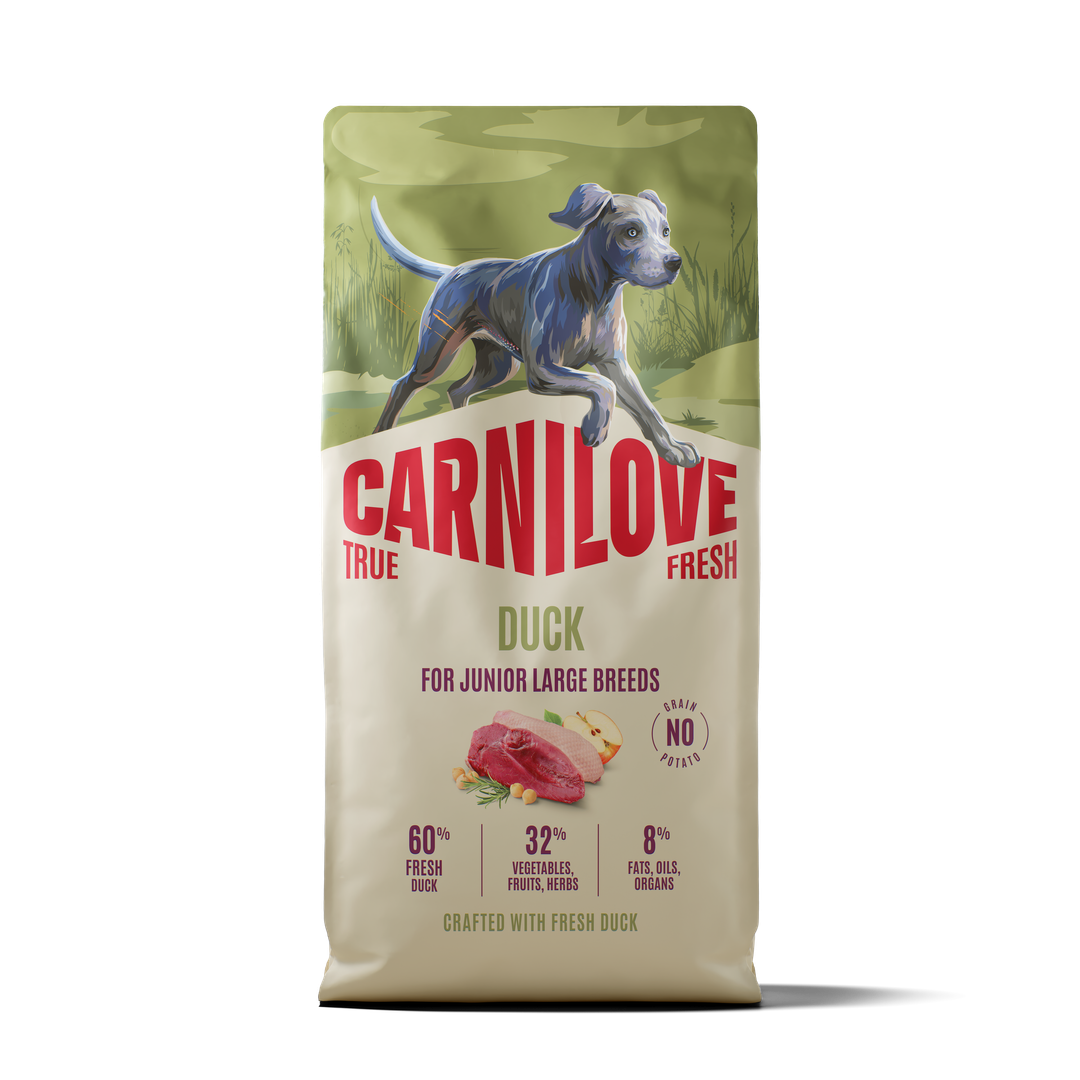 CARNILOVE TRUE FRESH Dog Dry Duck for Junior Large breeds 12kg