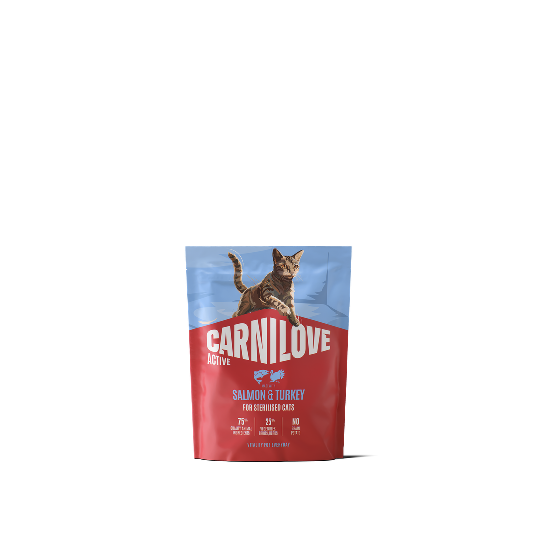 CARNILOVE ACTIVE Cat Dry Made with Salmon & Turkey for Sterilised Adult All Breeds 400g