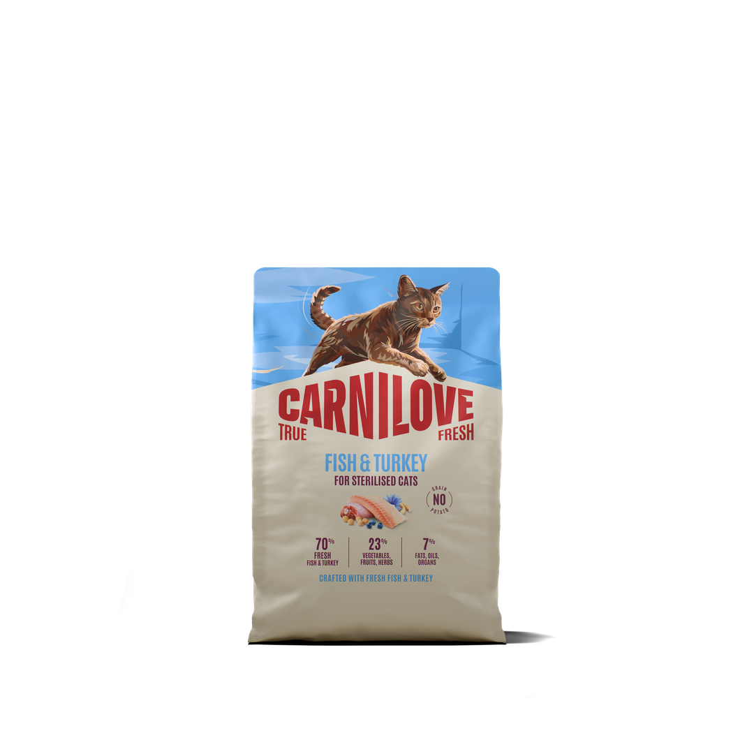 CARNILOVE TRUE FRESH Cat Dry Fish&Turkey for Sterilised Adult All Breeds 2kg