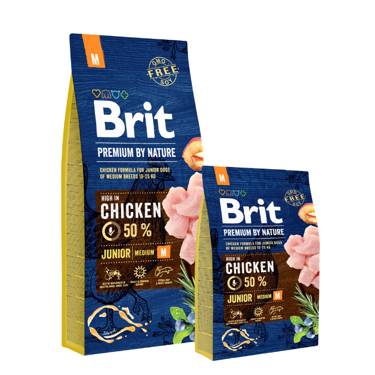 Promocja: 15kg + 3kg Brit Premium by Nature Dog Junior M w atrakcyjnej cenie