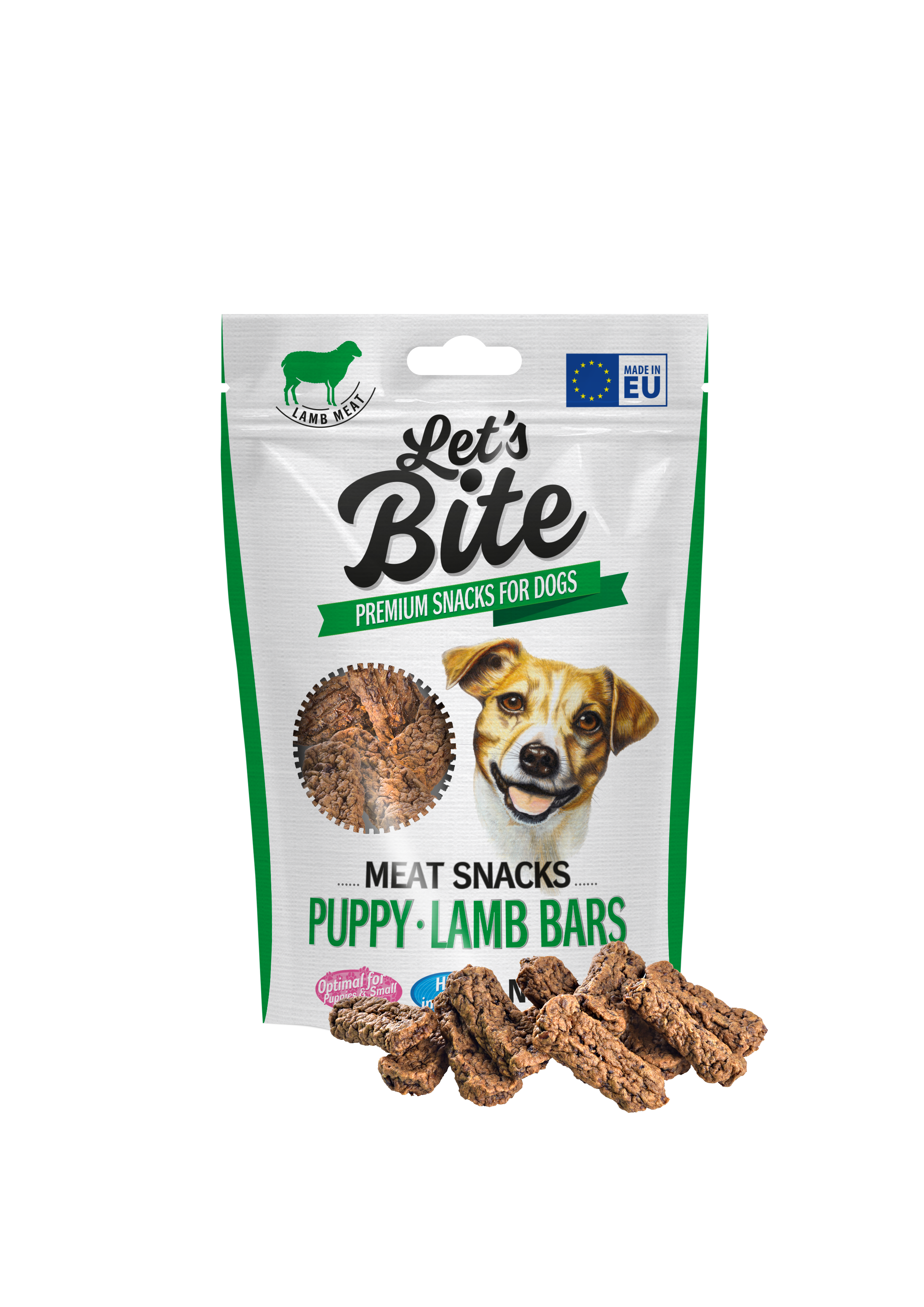 Let's Bite Meat Snacks Puppy Lamb Bars 80 g