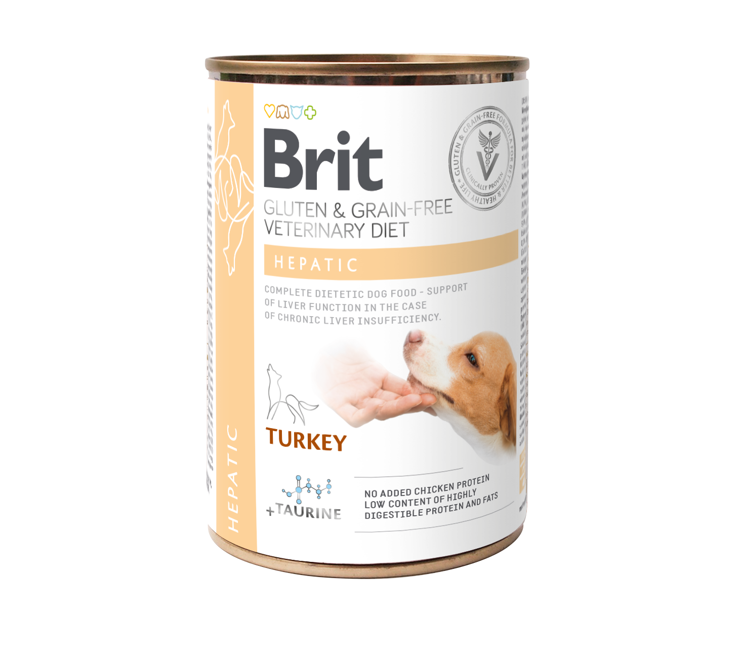 Brit Veterinary Diet Dog Hepatic, indyk 400g Dietetyczna karma dla psów z niewydolnością wątroby