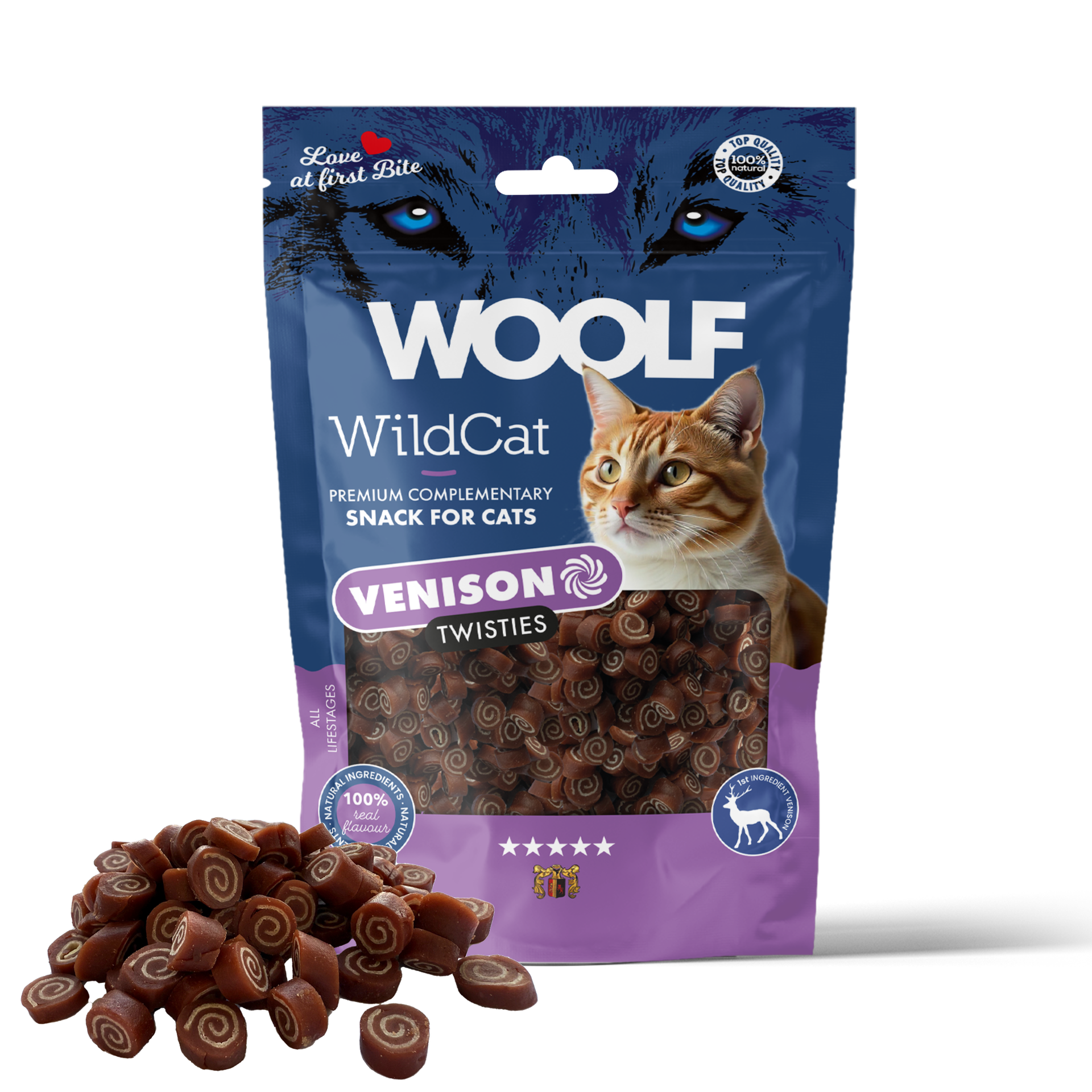 Woolf WildCat Venison Twisties 50g