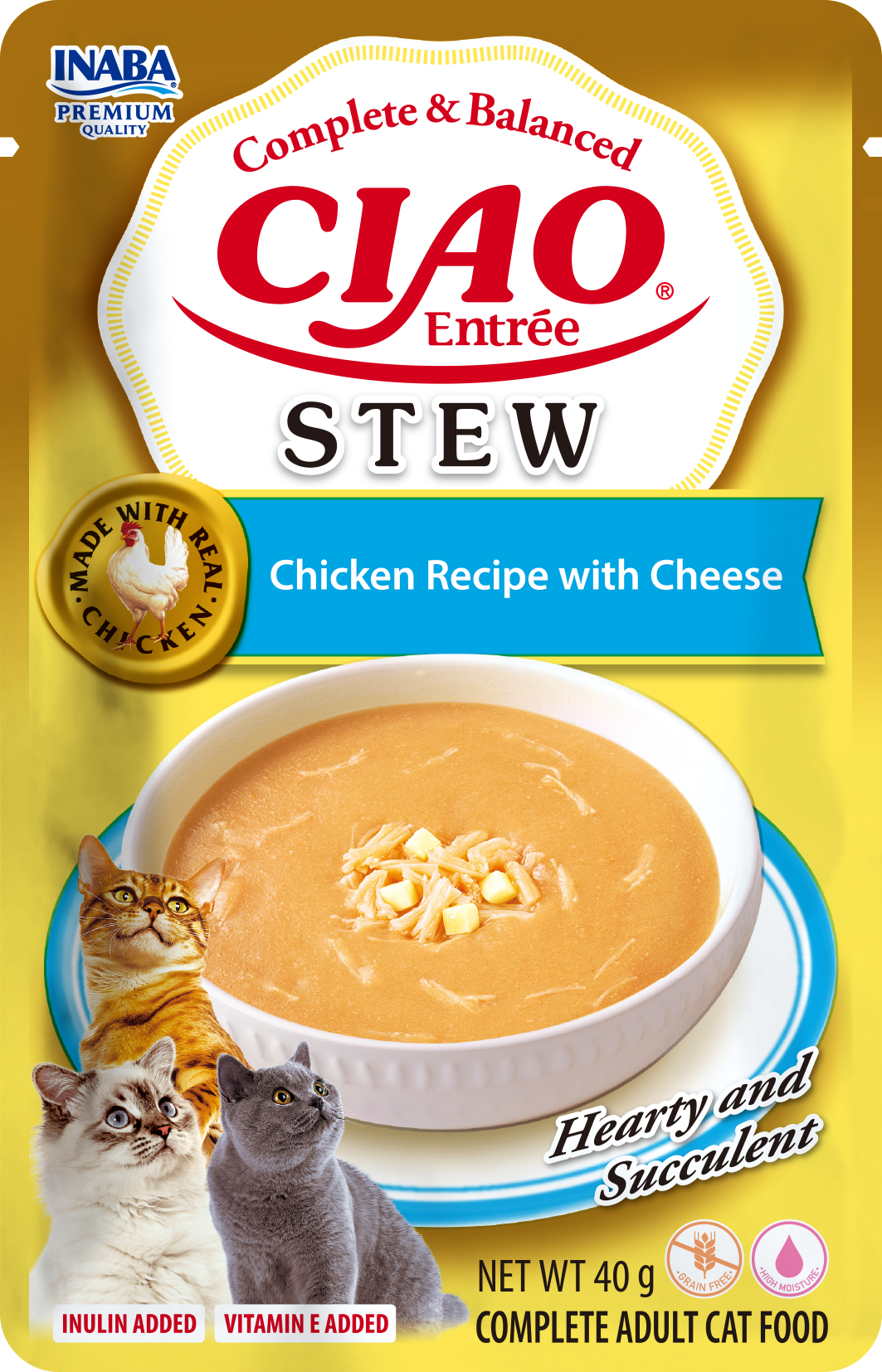 Inaba Cat CIAO Entrée Stew Chicken Recipe with Cheese 40g