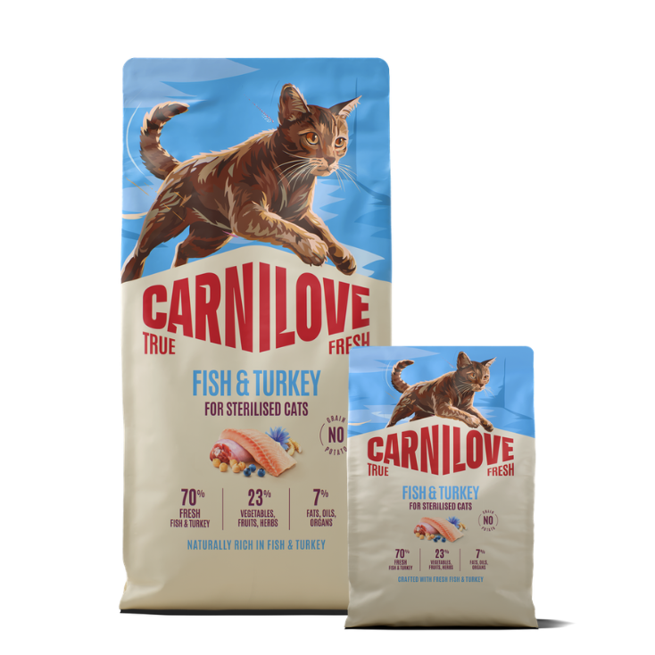 Promocja: 6kg + 2kg CARNILOVE TRUE FRESH Cat Fish&Turkey for Sterilised Adult All Breeds w atrakcyjnej cenie